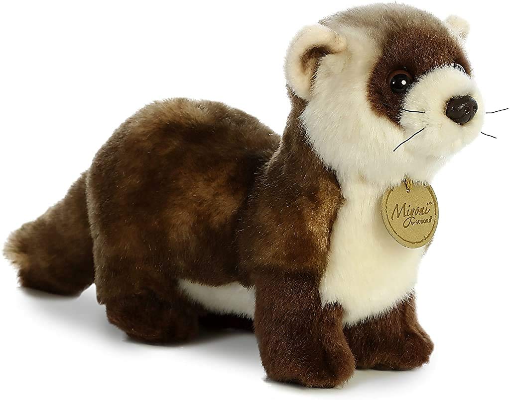 Hurón Realista Miyoni  De Patas Negras Con Forma De Animal De Peluche Aurora  - Venta Internacional.