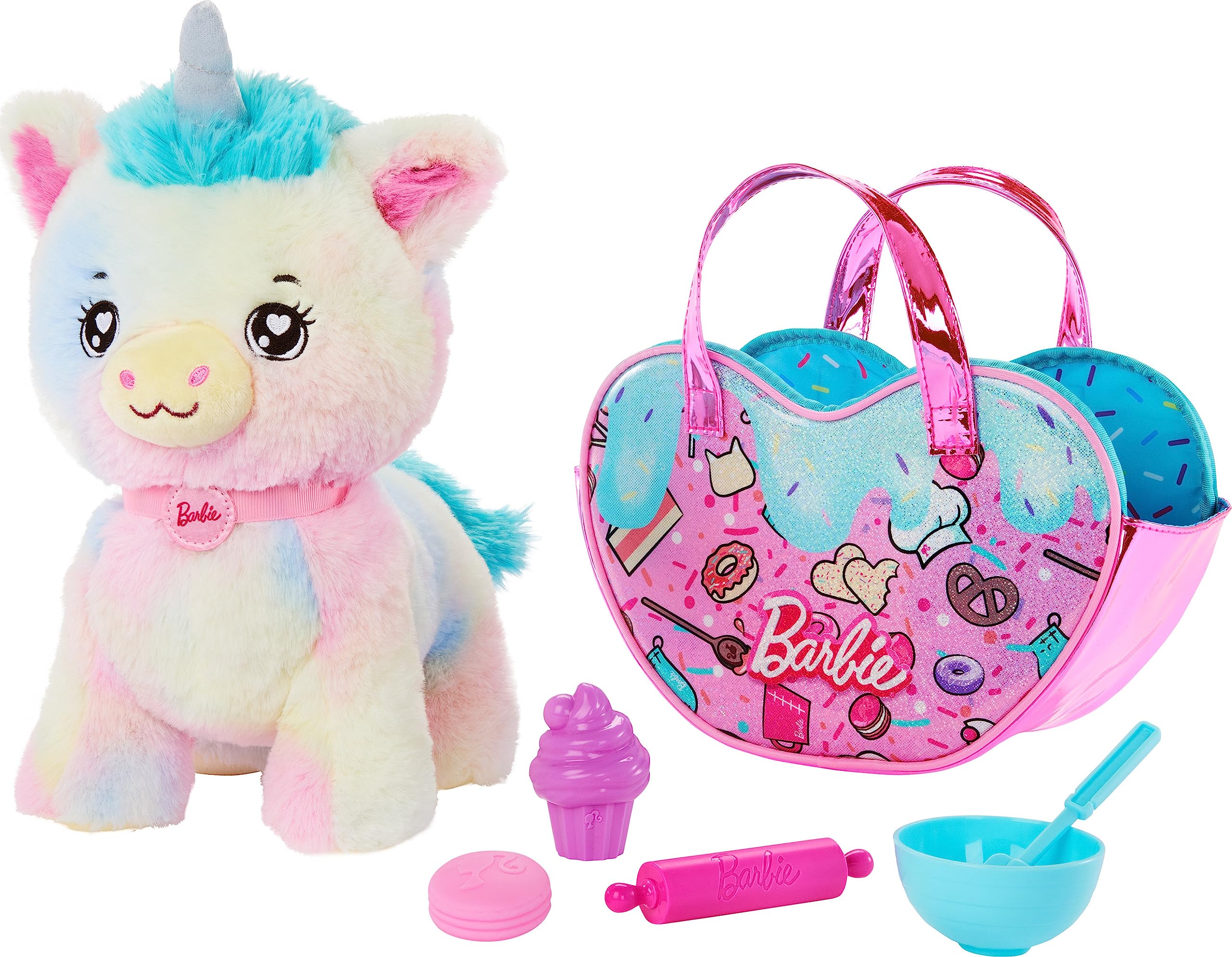 Set De Peluche Con Forma De Unicornio De Barbie Con Monedero Y 5 Unidades - Venta Internacional.