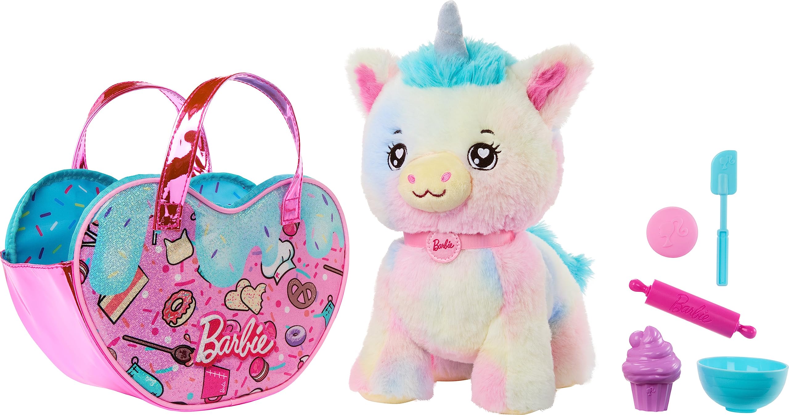 Foto 4 pulgar | Set De Peluche Con Forma De Unicornio De Barbie Con Monedero Y 5 Unidades - Venta Internacional.