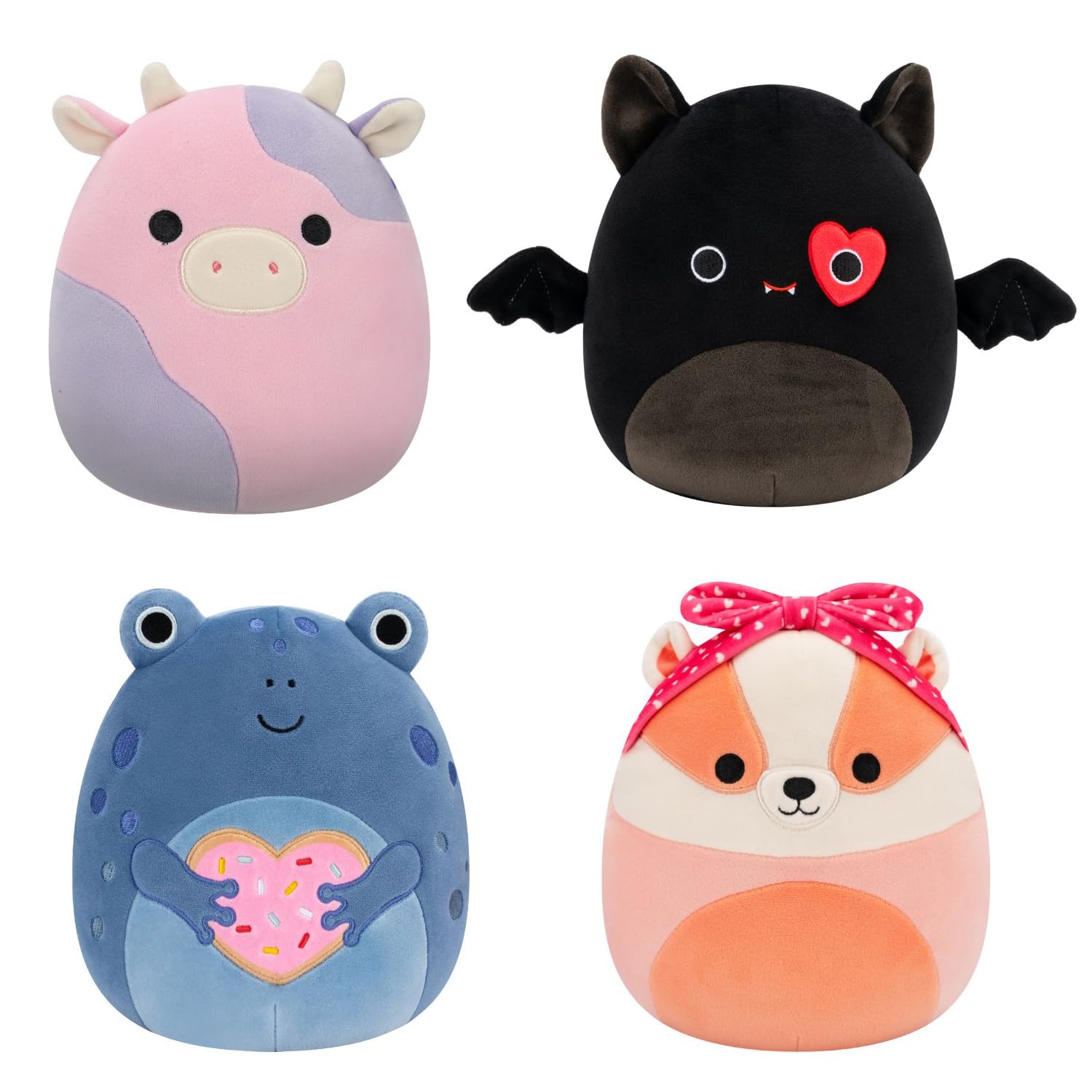 Juguete De Peluche Squishmallows Original Neon Heart, Paquete De 4 Unidades, Little - Venta Internacional.