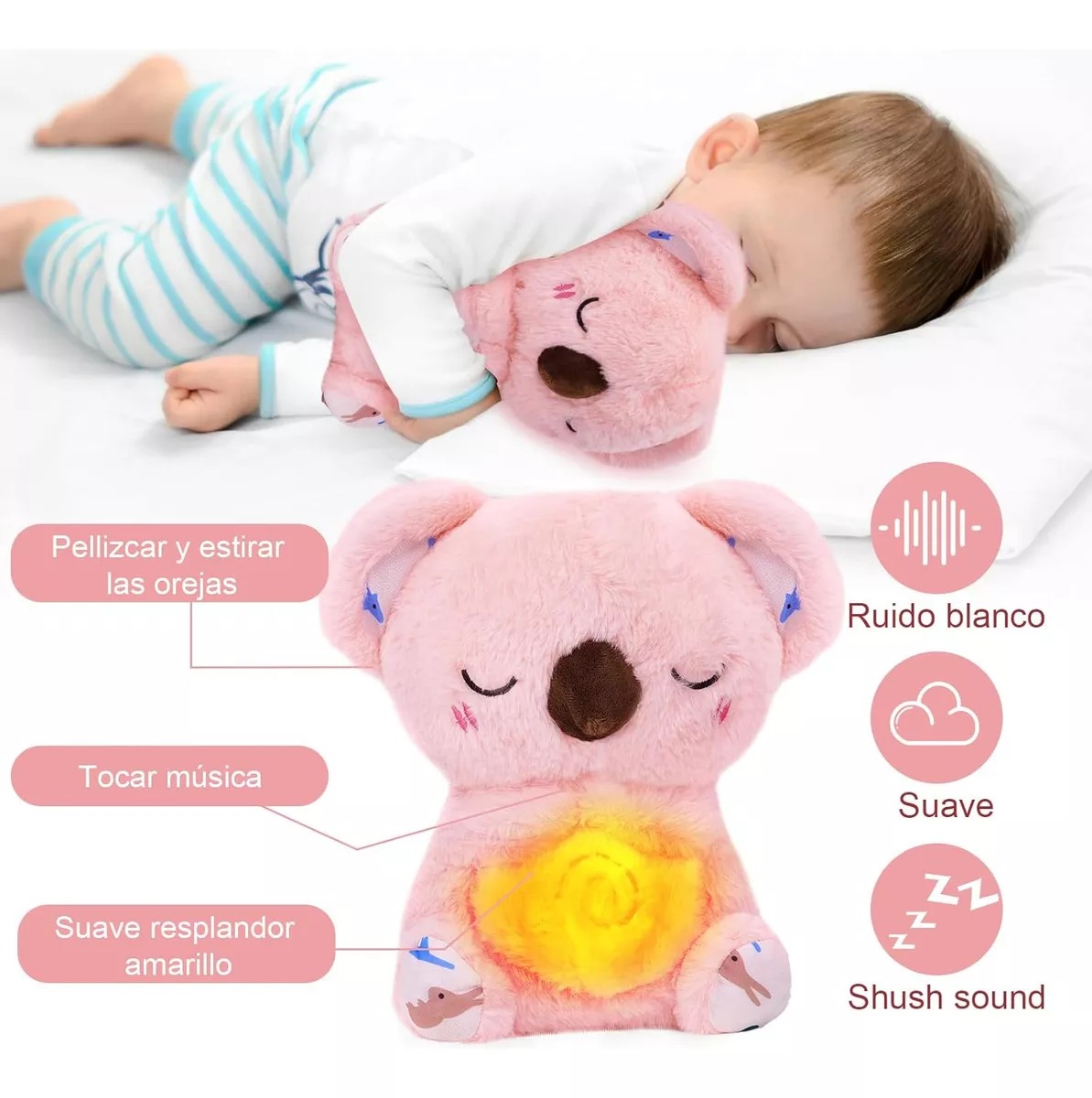 Foto 5 pulgar | Koala De Peluche Que Respira Con Luces Y Música