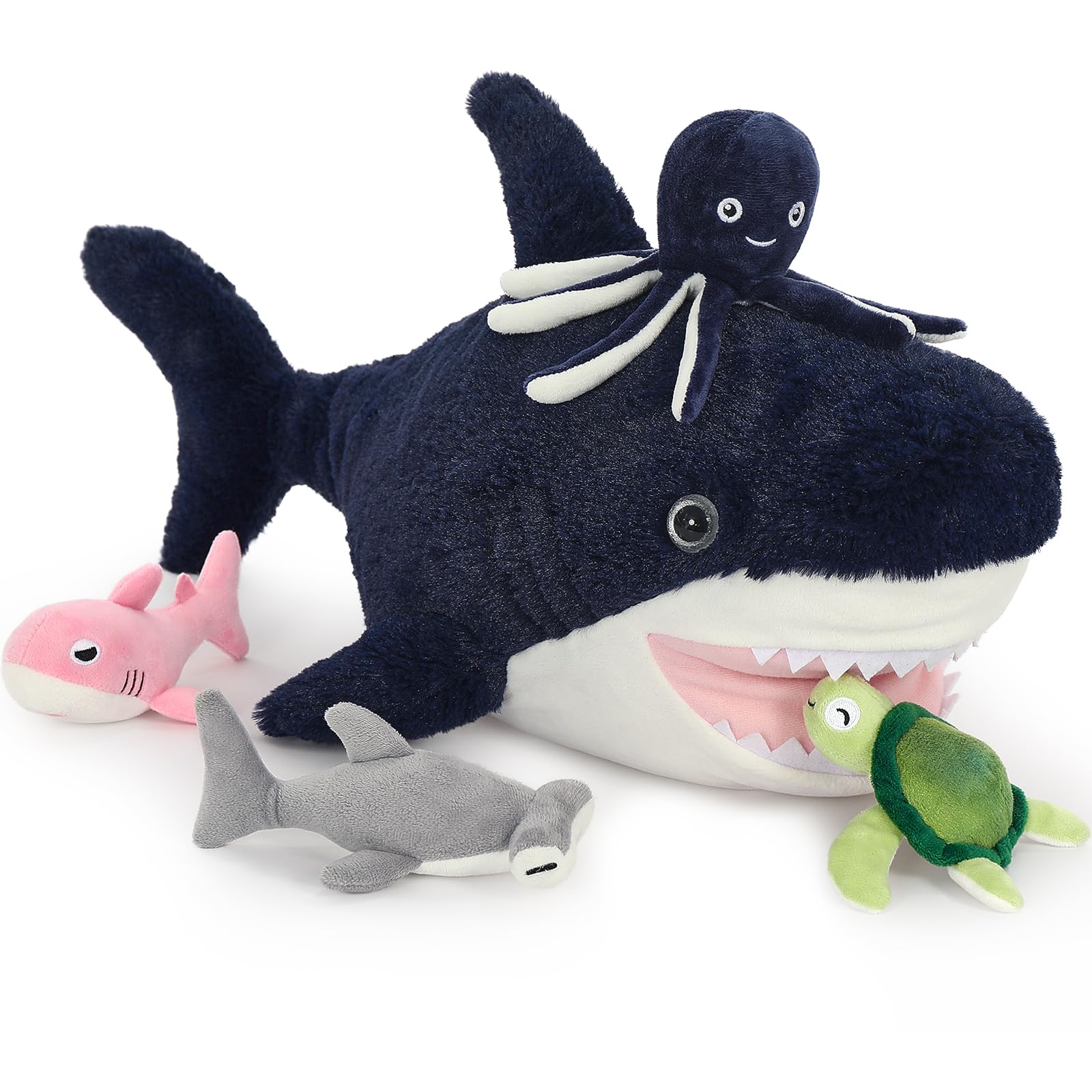 Set De Animales De Peluche Tiburón Maogolan Con 4 Animales Marinos Pequeños - Venta Internacional.