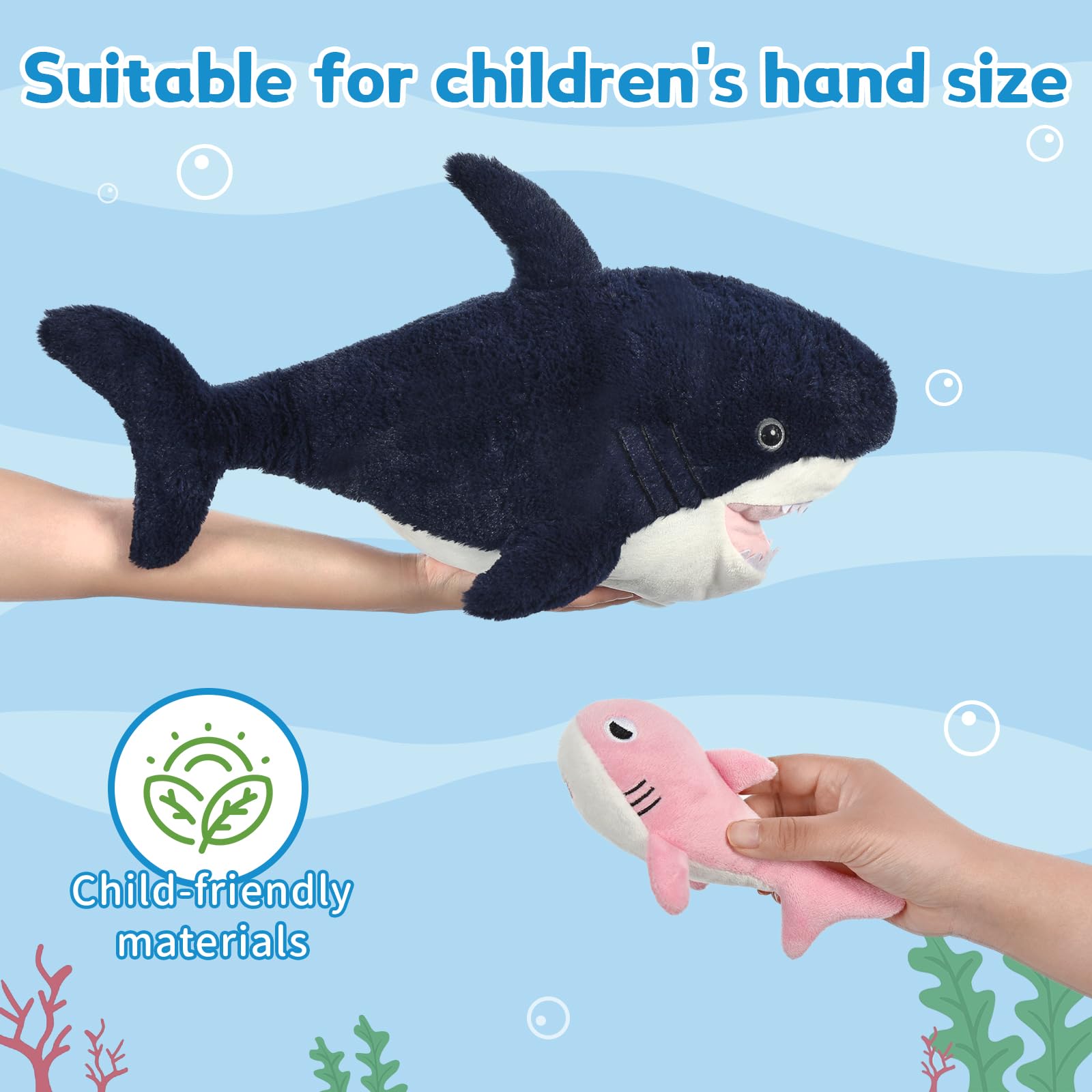 Foto 7 pulgar | Set De Animales De Peluche Tiburón Maogolan Con 4 Animales Marinos Pequeños - Venta Internacional.