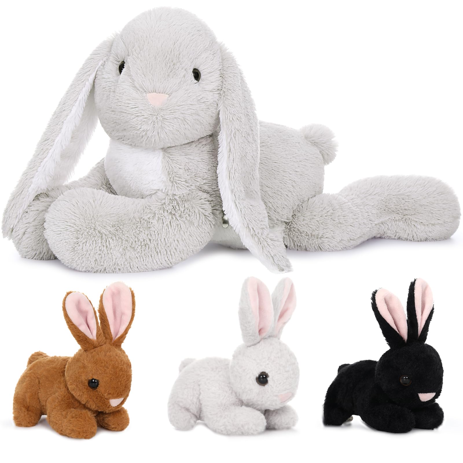 Foto 2 pulgar | Animal De Peluche Mao Golan Con 3 Bebés En El Interior De 24 Pulgadas - Venta Internacional.