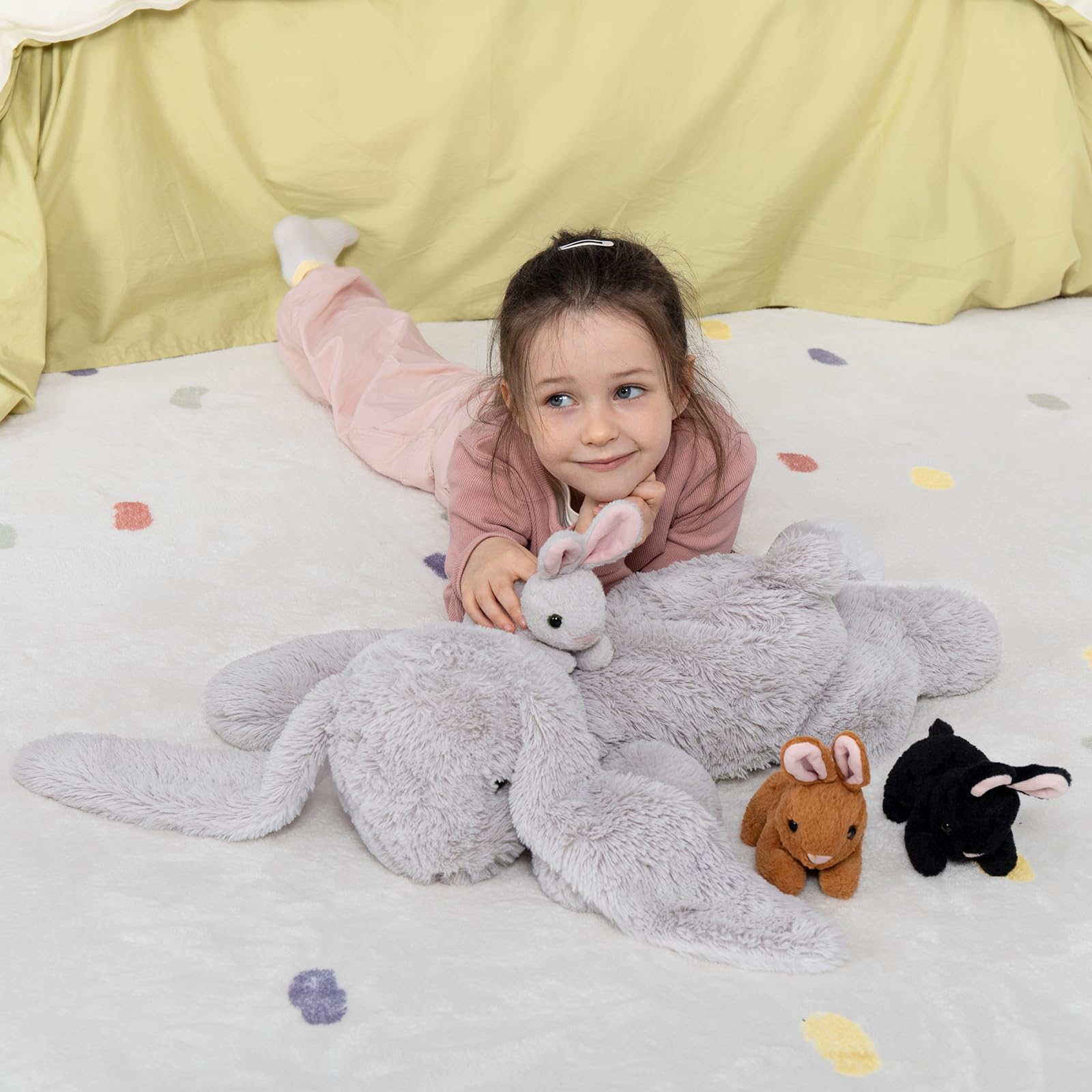 Foto 6 | Animal De Peluche Mao Golan Con 3 Bebés En El Interior De 24 Pulgadas - Venta Internacional.