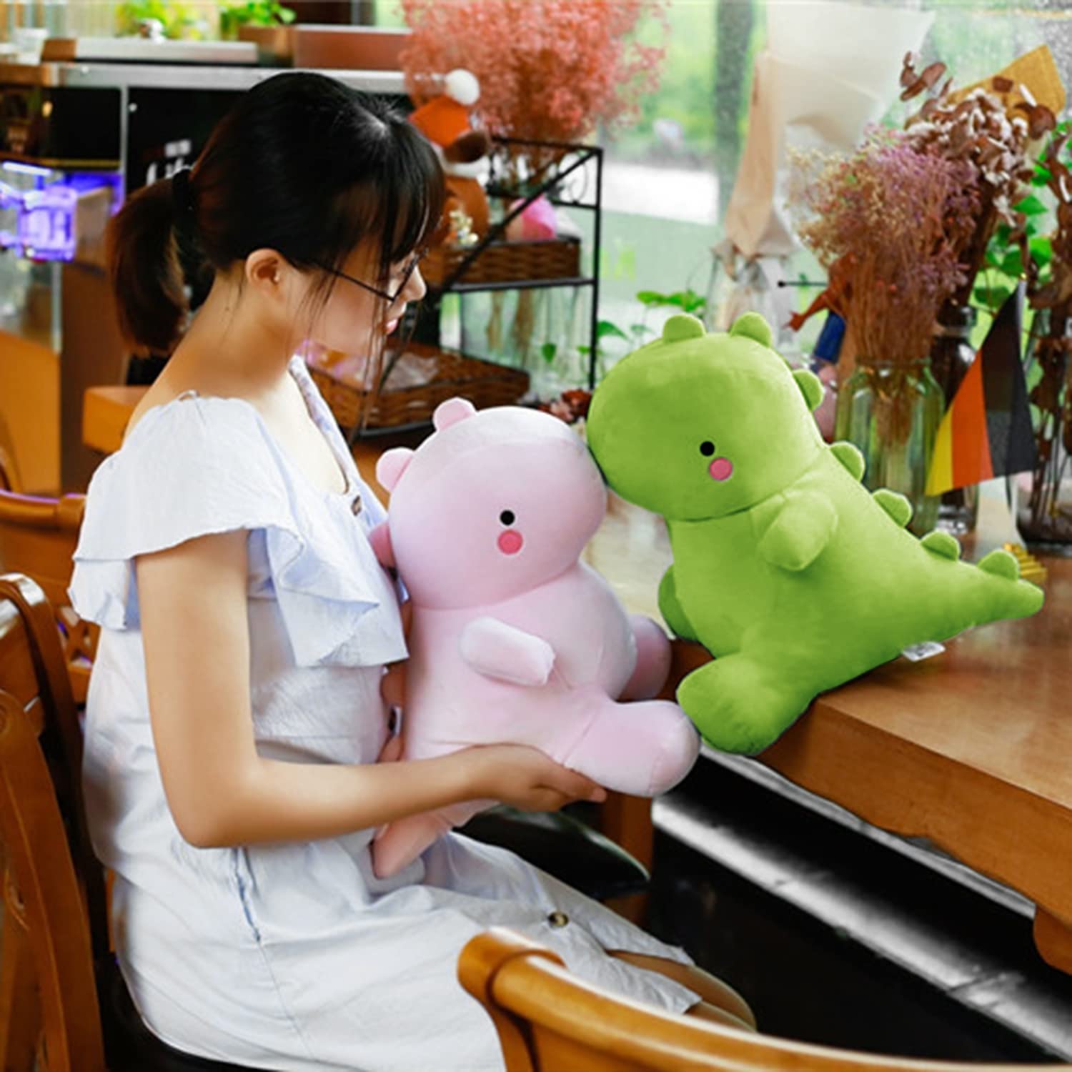 Foto 4 pulgar | Peluche Vhyhcy, Bonito Dinosaurio De Peluche, 50 Cm, Color Verde - Venta Internacional.
