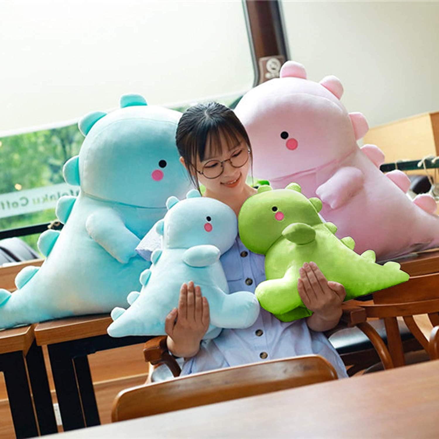 Foto 4 | Peluche Vhyhcy, Bonito Dinosaurio De Peluche, 50 Cm, Color Verde - Venta Internacional.