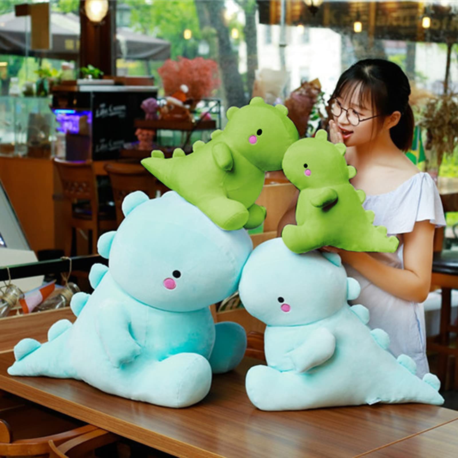 Foto 5 | Peluche Vhyhcy, Bonito Dinosaurio De Peluche, 50 Cm, Color Verde - Venta Internacional.