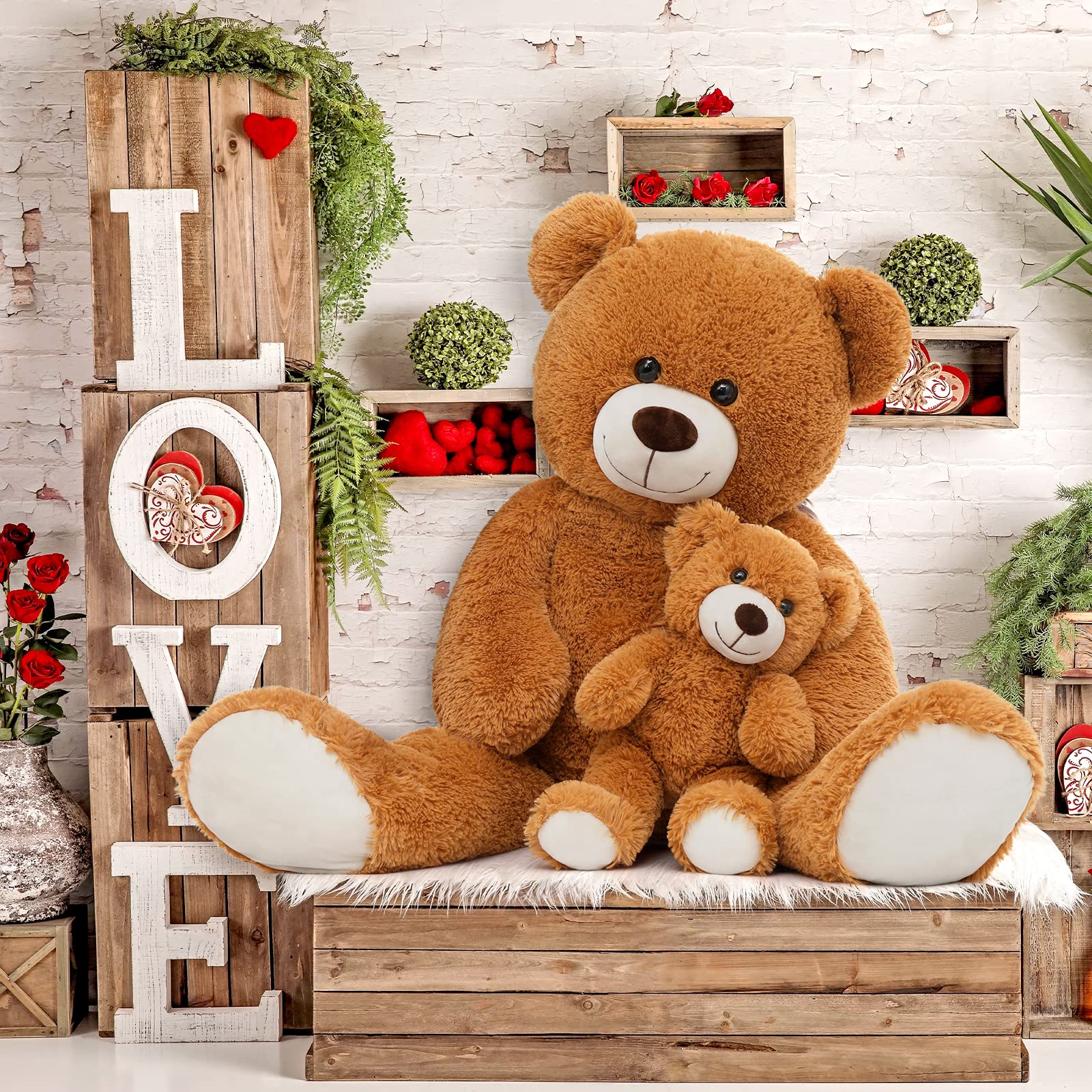 Foto 2 | Oso De Peluche Morismos Giant, Marrón Suave, 1 M - Venta Internacional.