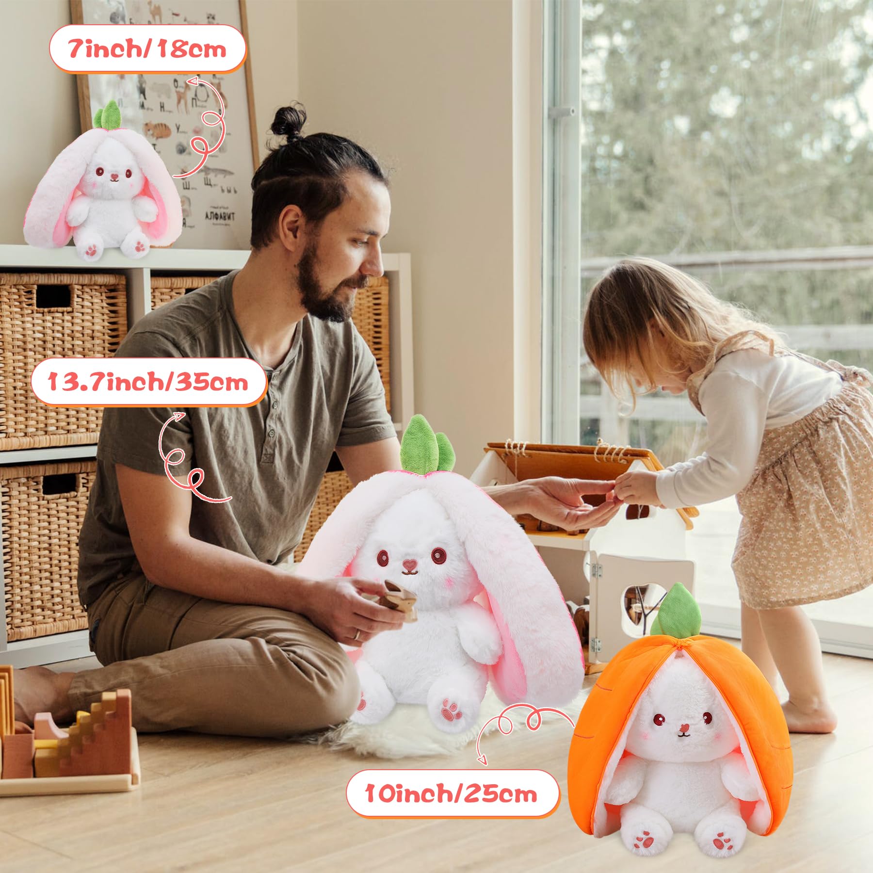 Foto 4 pulgar | Peluche Miaodam Con Forma De Conejito De Peluche Con Diseño De Frutas - Venta Internacional.