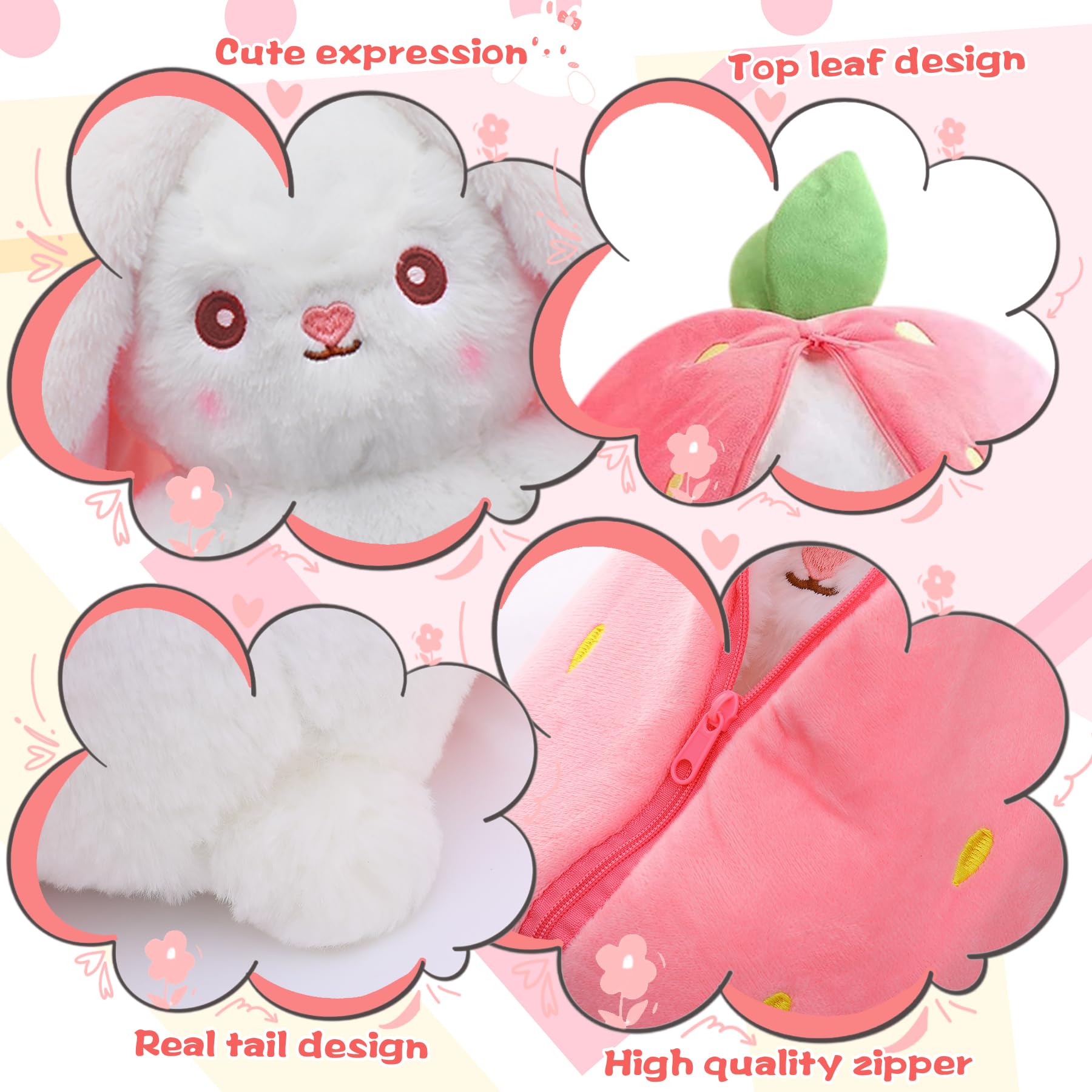 Foto 6 pulgar | Peluche Miaodam Con Forma De Conejito De Peluche Con Diseño De Frutas - Venta Internacional.