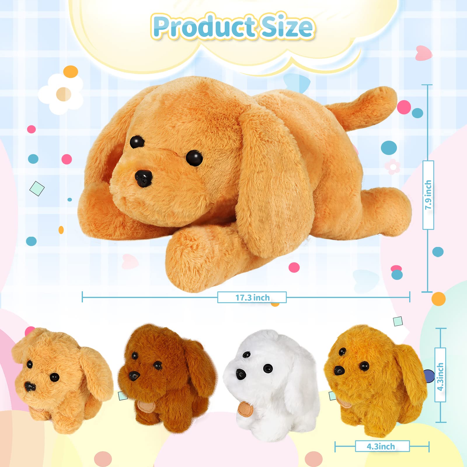 Foto 5 pulgar | Juguete De Peluche Kmuysl Para Mamá Y Perro Con 4 Cachorros De 40 Cm - Venta Internacional.