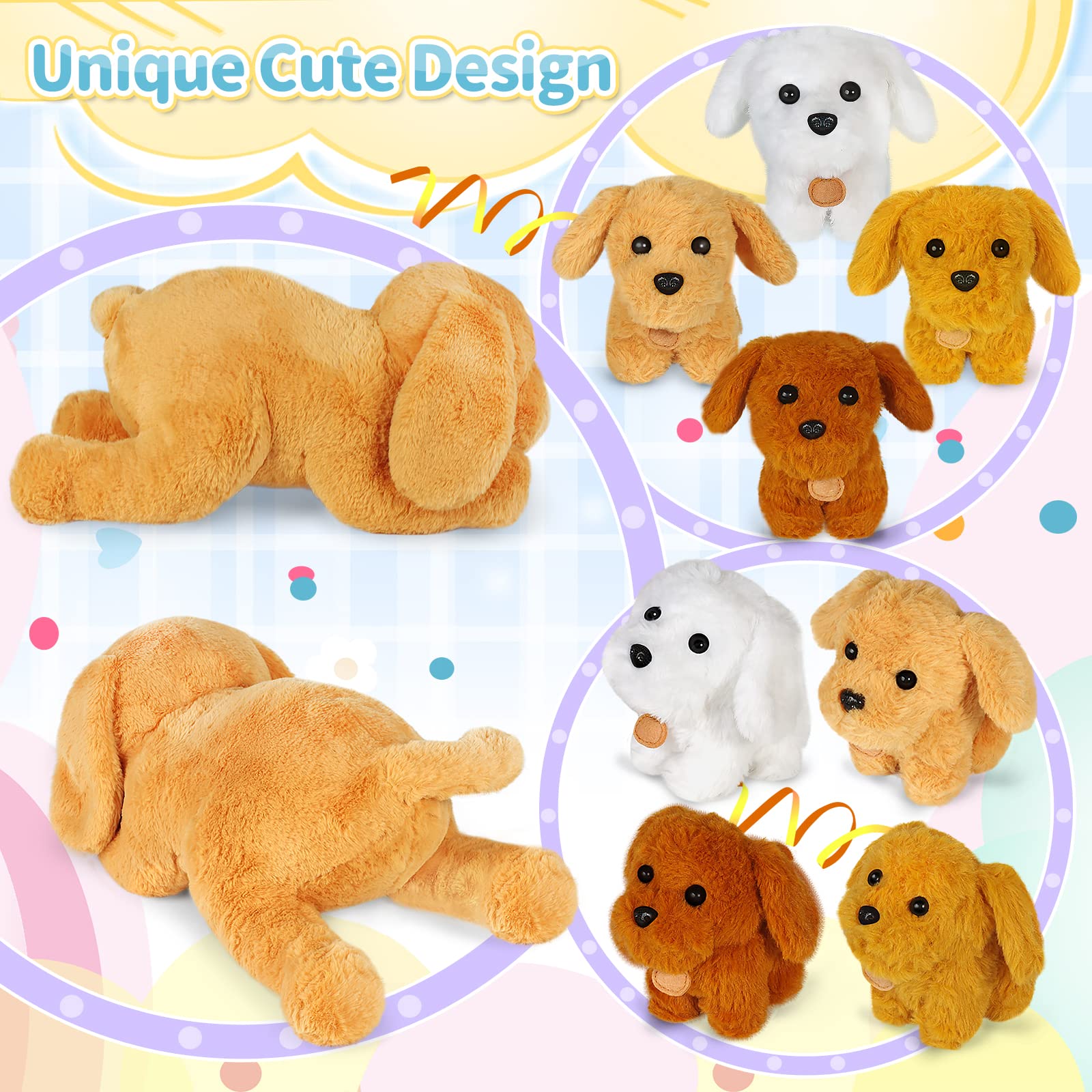 Foto 6 pulgar | Juguete De Peluche Kmuysl Para Mamá Y Perro Con 4 Cachorros De 40 Cm - Venta Internacional.