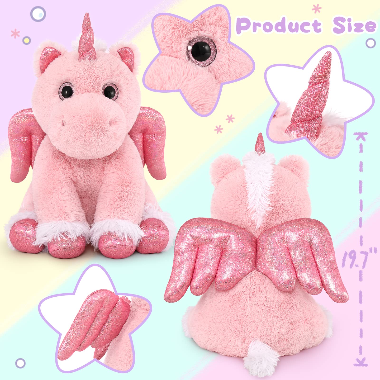 Foto 4 pulgar | Animal De Peluche Morismos, Unicornio Rosa Con Bebés En El Interior, 45 Cm - Venta Internacional.