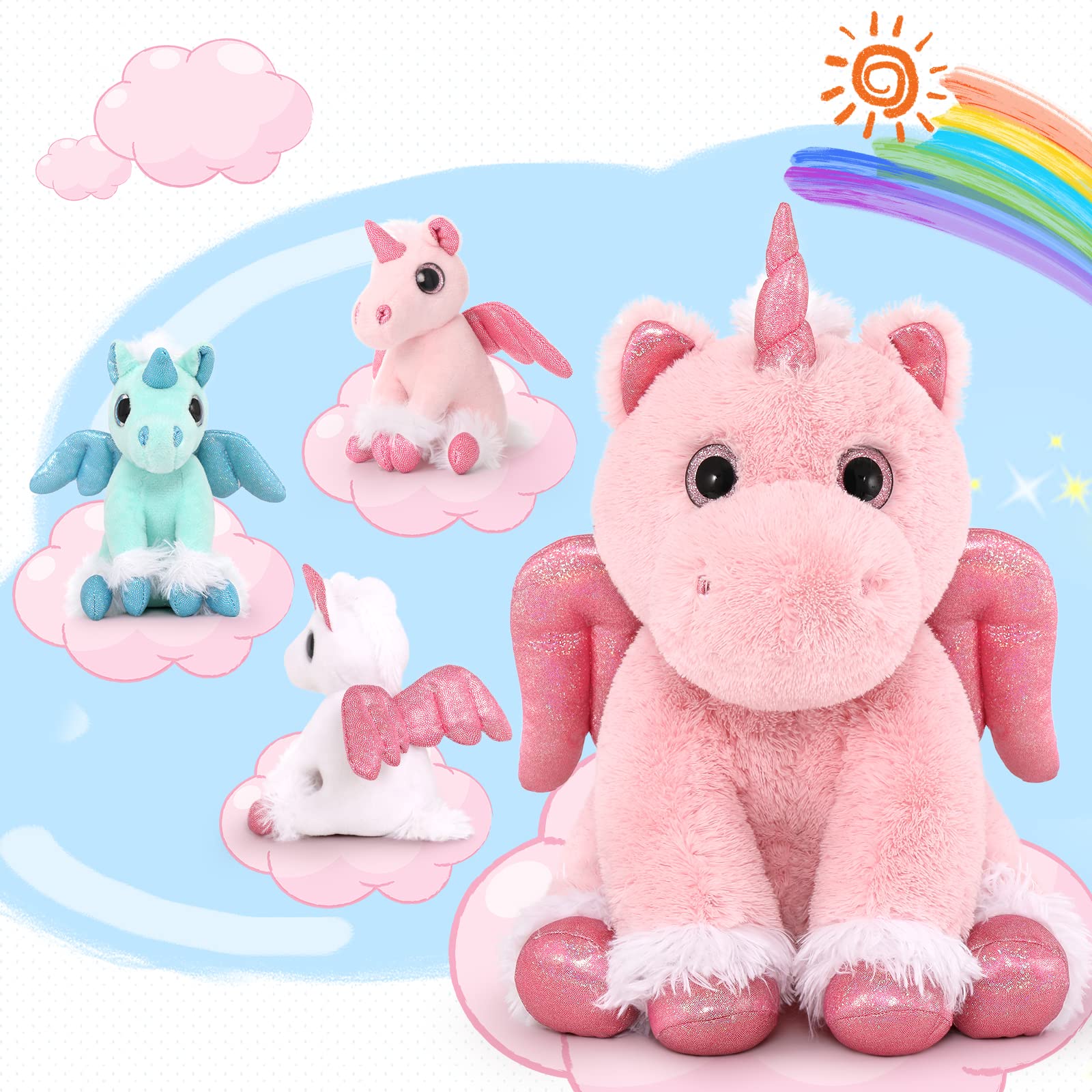 Foto 8 pulgar | Animal De Peluche Morismos, Unicornio Rosa Con Bebés En El Interior, 45 Cm - Venta Internacional.