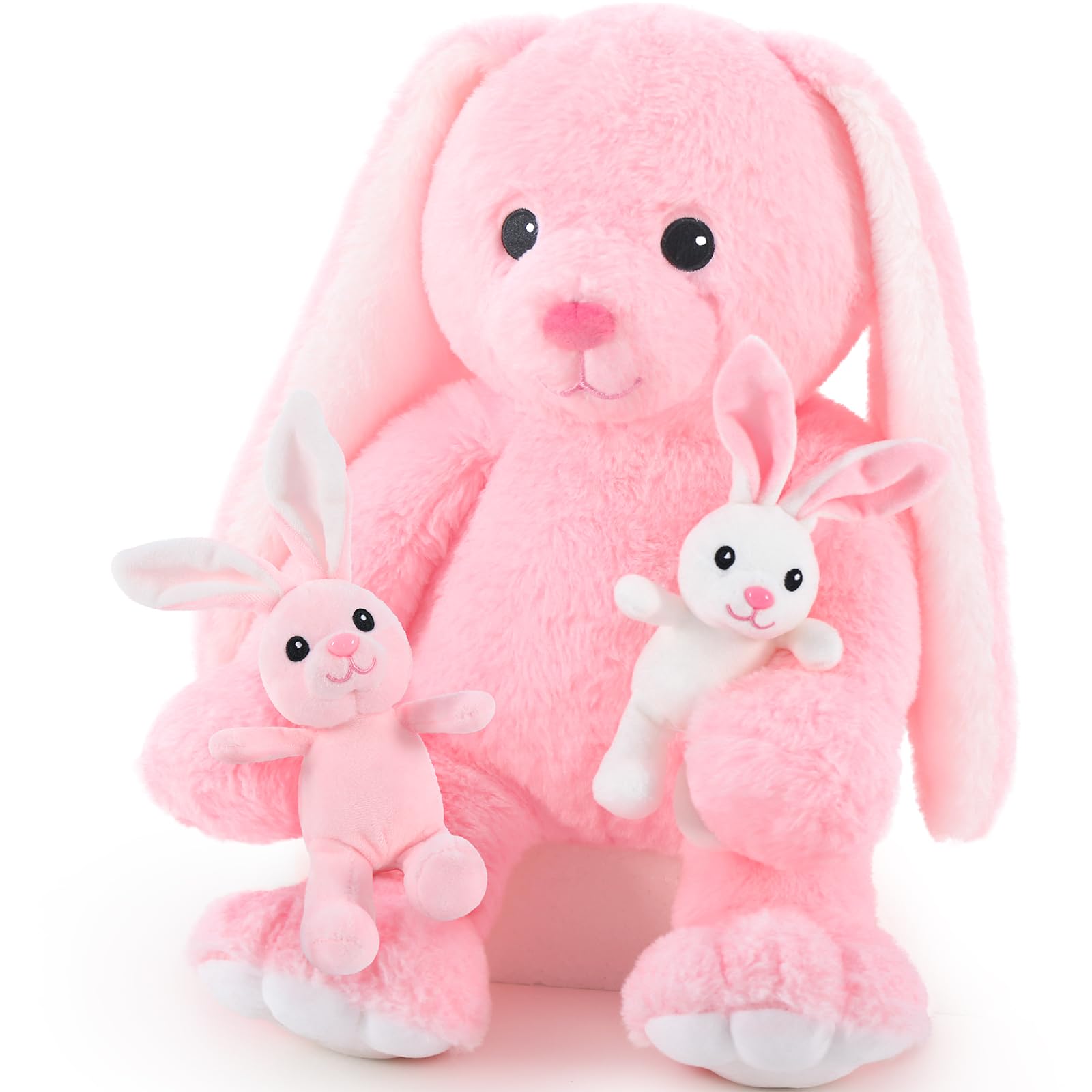 Momia De Peluche Con Forma De Conejito Maogolan Con 2 Conejitos Bebés - Venta Internacional.