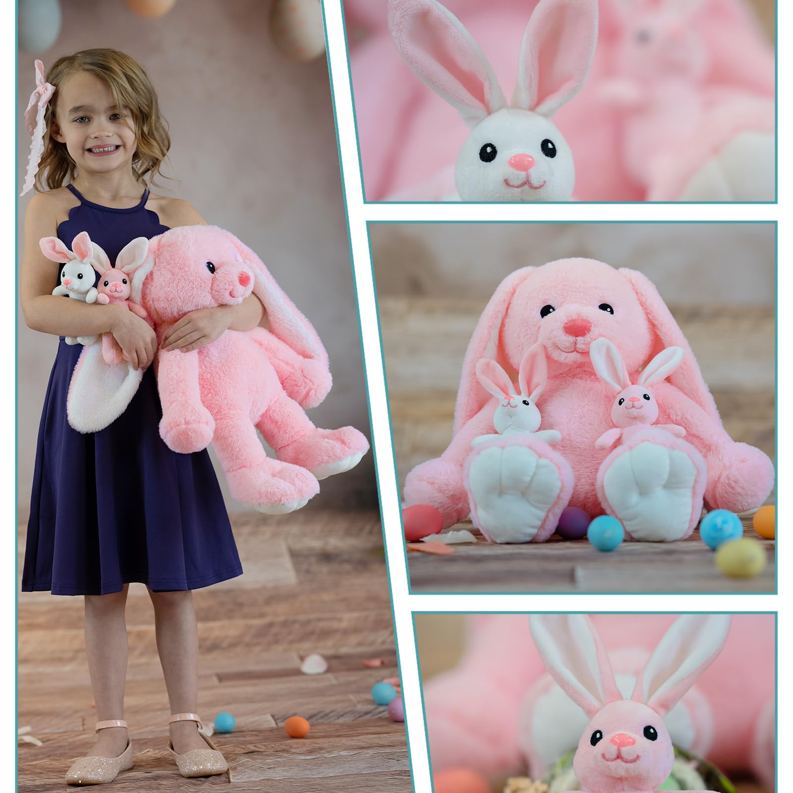 Foto 3 pulgar | Momia De Peluche Con Forma De Conejito Maogolan Con 2 Conejitos Bebés - Venta Internacional.