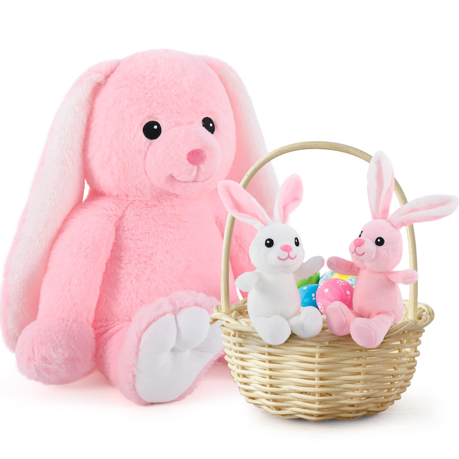 Foto 7 pulgar | Momia De Peluche Con Forma De Conejito Maogolan Con 2 Conejitos Bebés - Venta Internacional.