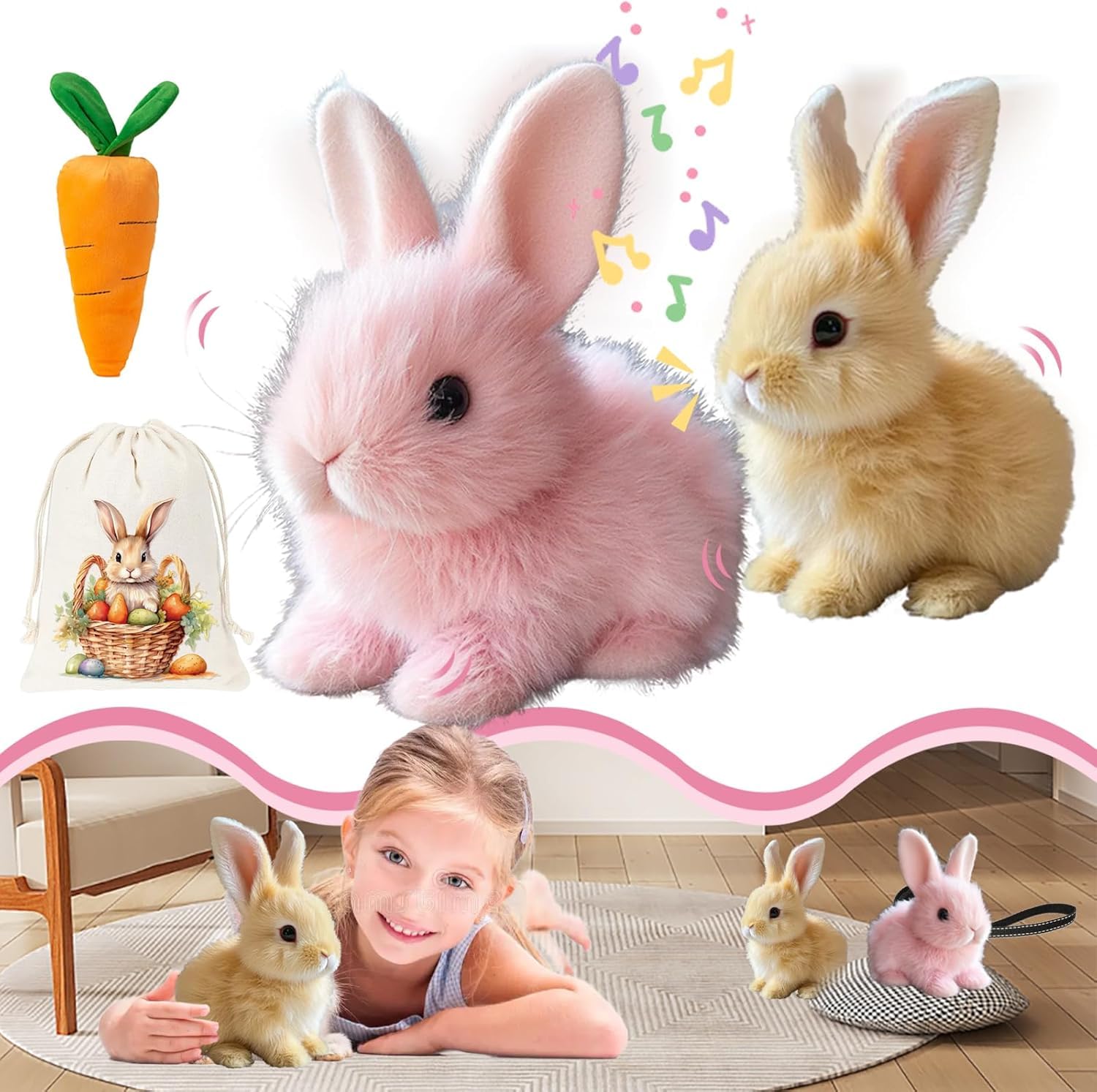 Conejo Realista Interactivo Wollera Horizons De Toy Bunny - Venta Internacional.