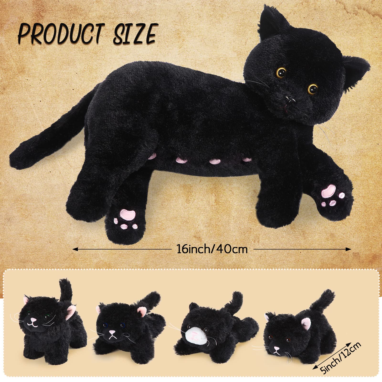 Foto 4 pulgar | Peluche Skylety, Gato Cariñoso Con 4 Gatitos De Peluche De 40 Cm - Venta Internacional.