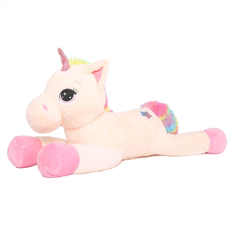 Juguete De Peluche Tezituor Big Unicorn De 32 Pulgadas Para Niñas Mayores De 3 Años - Venta Internacional.