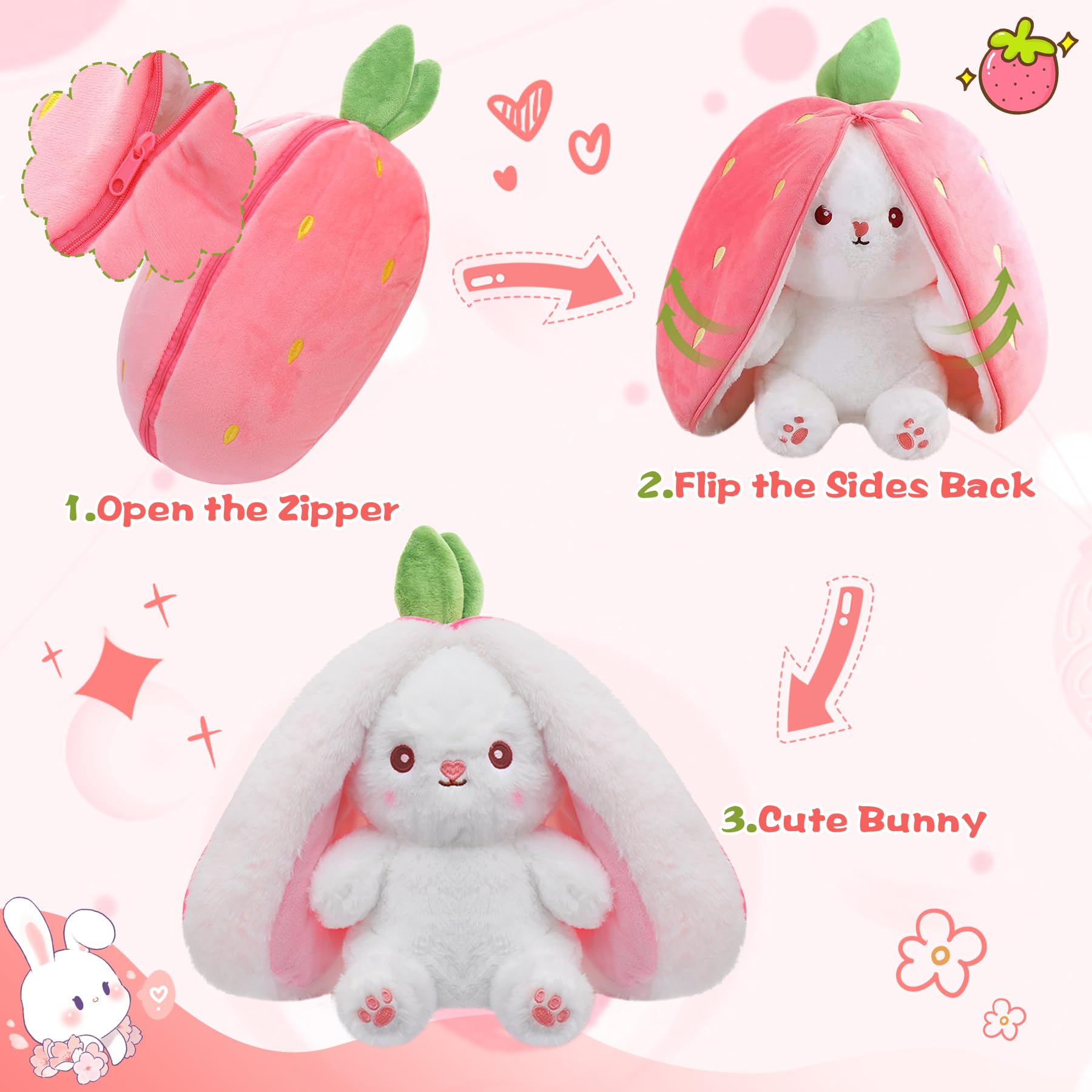 Foto 3 pulgar | Conejo De Pascua Miaodam De Peluche, 35 Cm, Con Fruta Y Almohada - Venta Internacional.