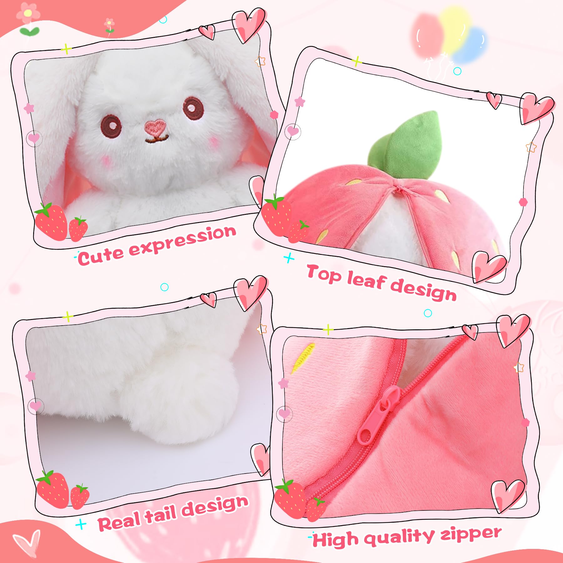 Foto 6 pulgar | Conejo De Pascua Miaodam De Peluche, 35 Cm, Con Fruta Y Almohada - Venta Internacional.