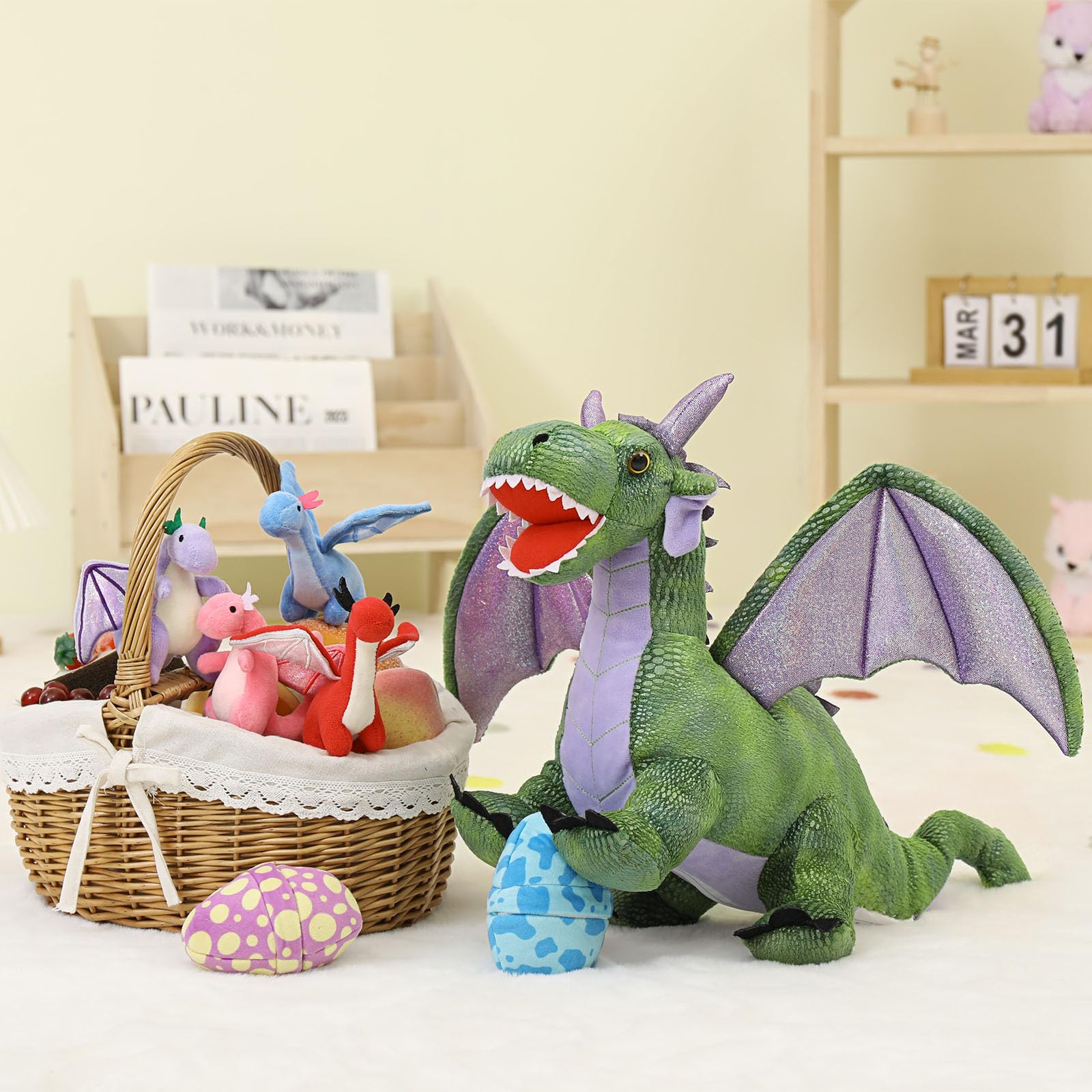Foto 4 pulgar | Peluche De La Familia Maogolan Dragon Plush Family Con Bebés En Su Interior - Venta Internacional.