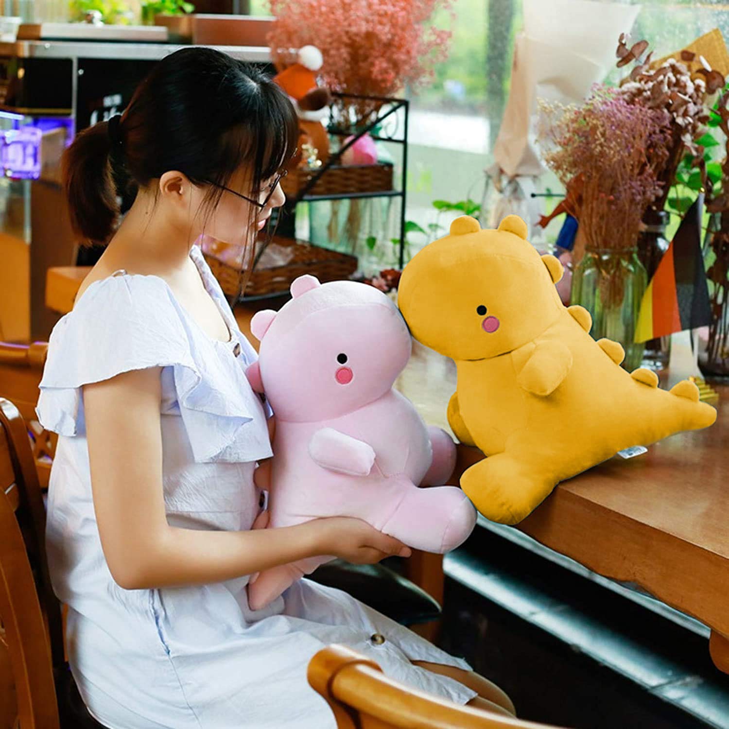 Foto 3 | Peluche Vhyhcy, Bonito Dinosaurio De Peluche, 50 Cm, Amarillo - Venta Internacional.