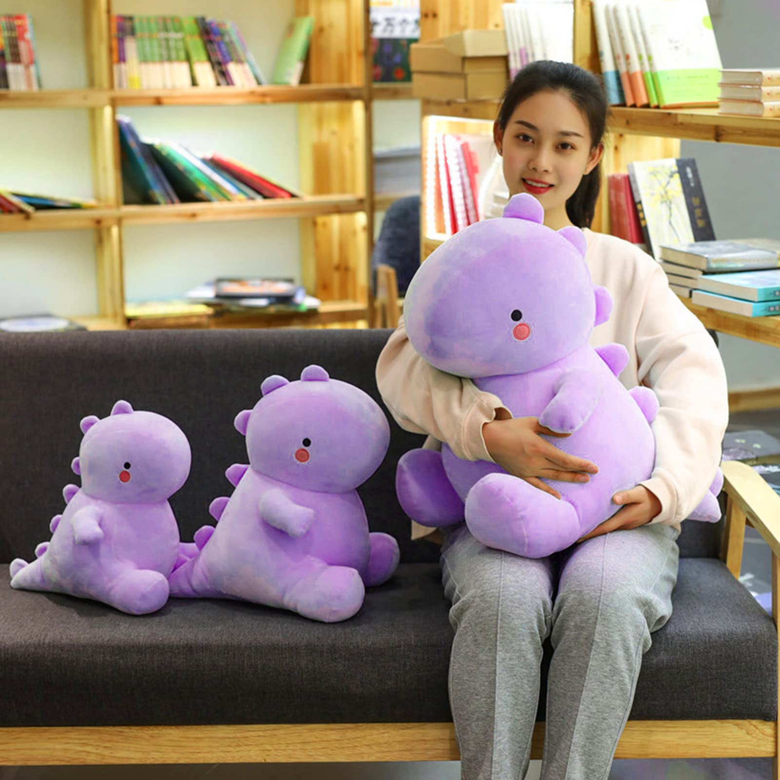 Foto 4 pulgar | Peluche Vhyhcy, Bonito Dinosaurio De Peluche, 50 Cm, Color Morado - Venta Internacional.