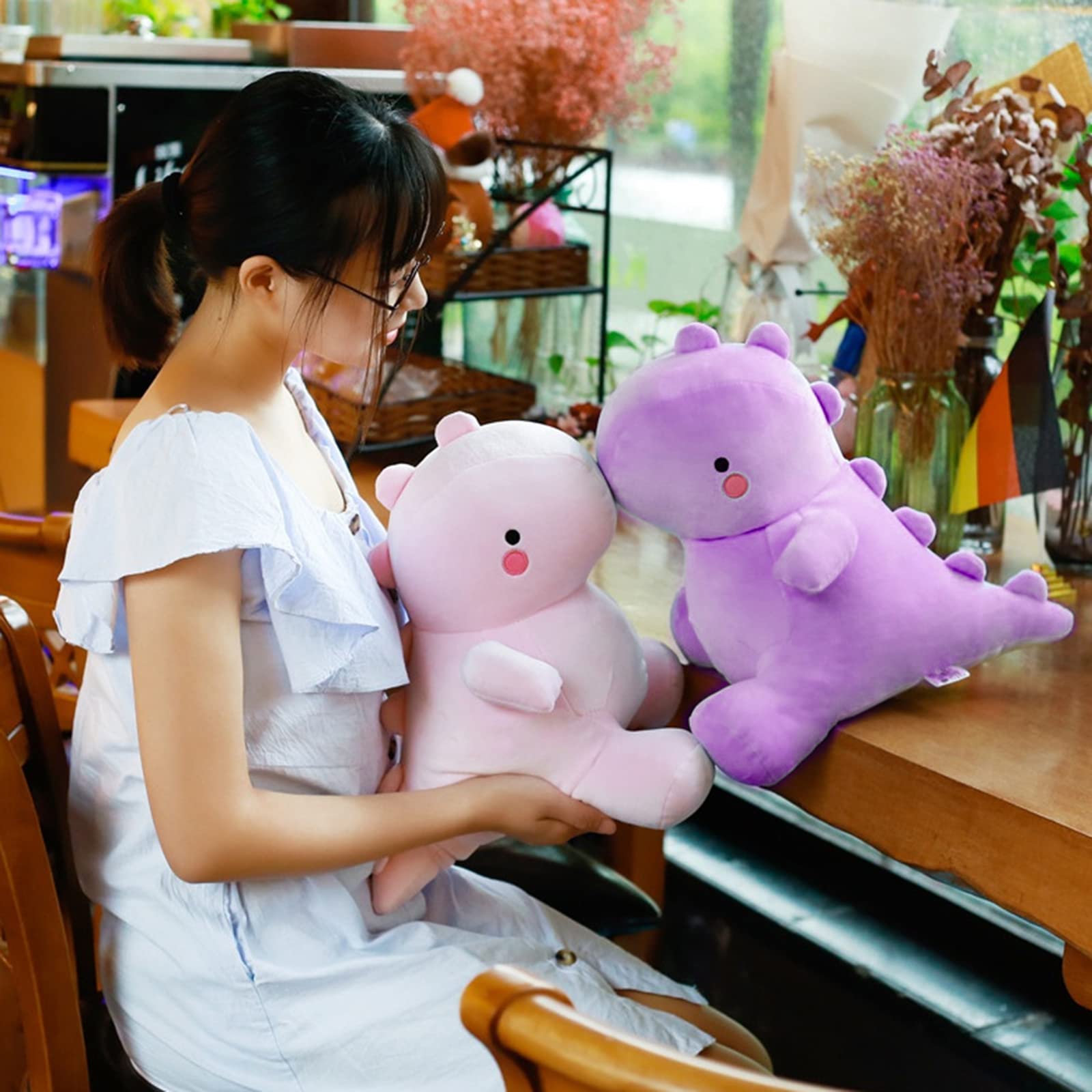 Foto 4 | Peluche Vhyhcy, Bonito Dinosaurio De Peluche, 50 Cm, Color Morado - Venta Internacional.