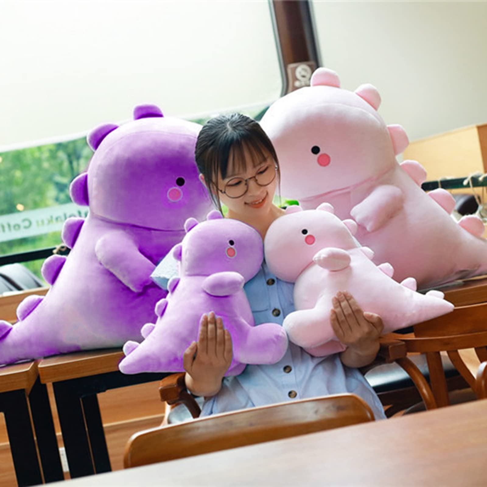 Foto 6 pulgar | Peluche Vhyhcy, Bonito Dinosaurio De Peluche, 50 Cm, Color Morado - Venta Internacional.