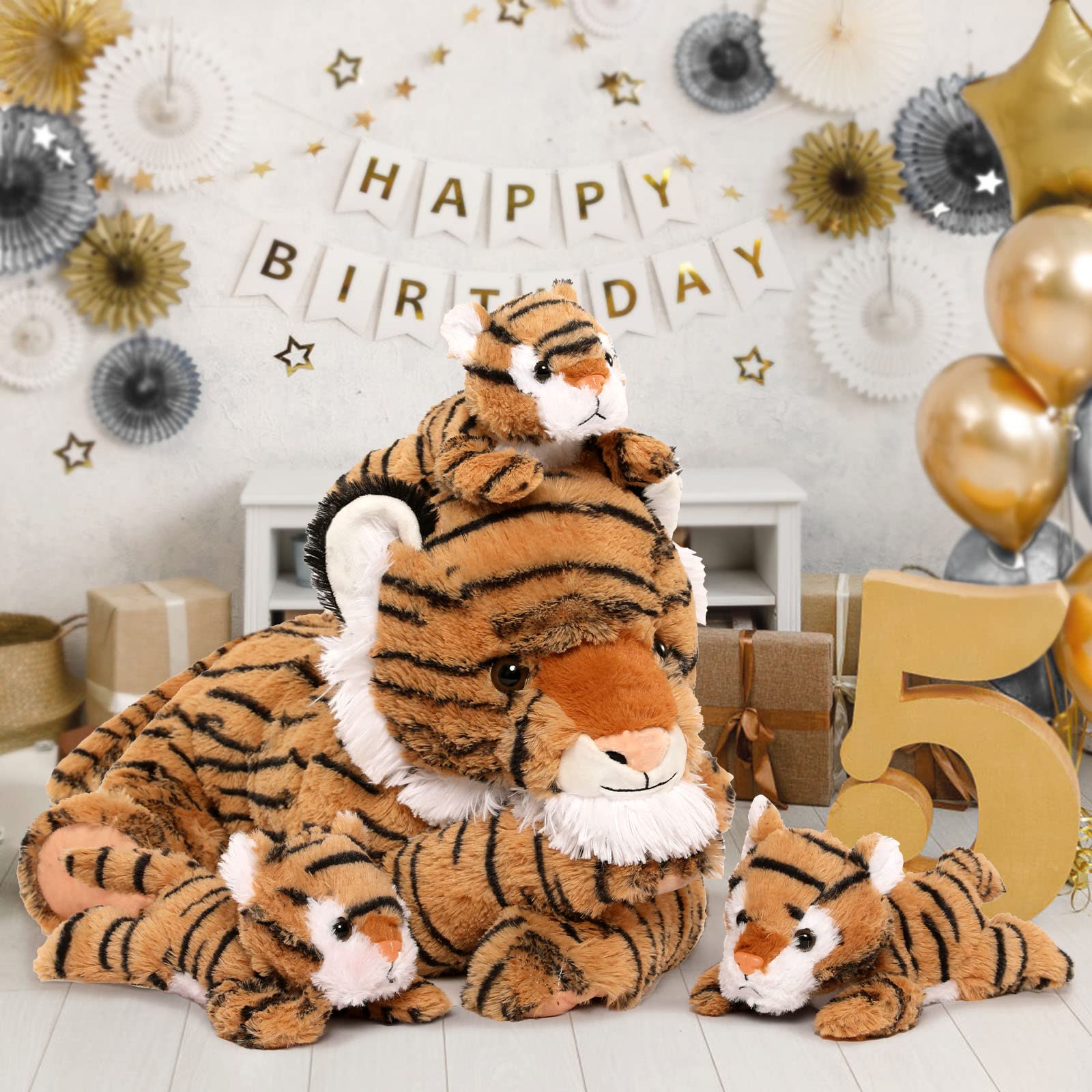 Foto 3 pulgar | Set De Peluche Maogolan Tiger Con 3 Cachorros De Peluche De 50 Cm - Venta Internacional.