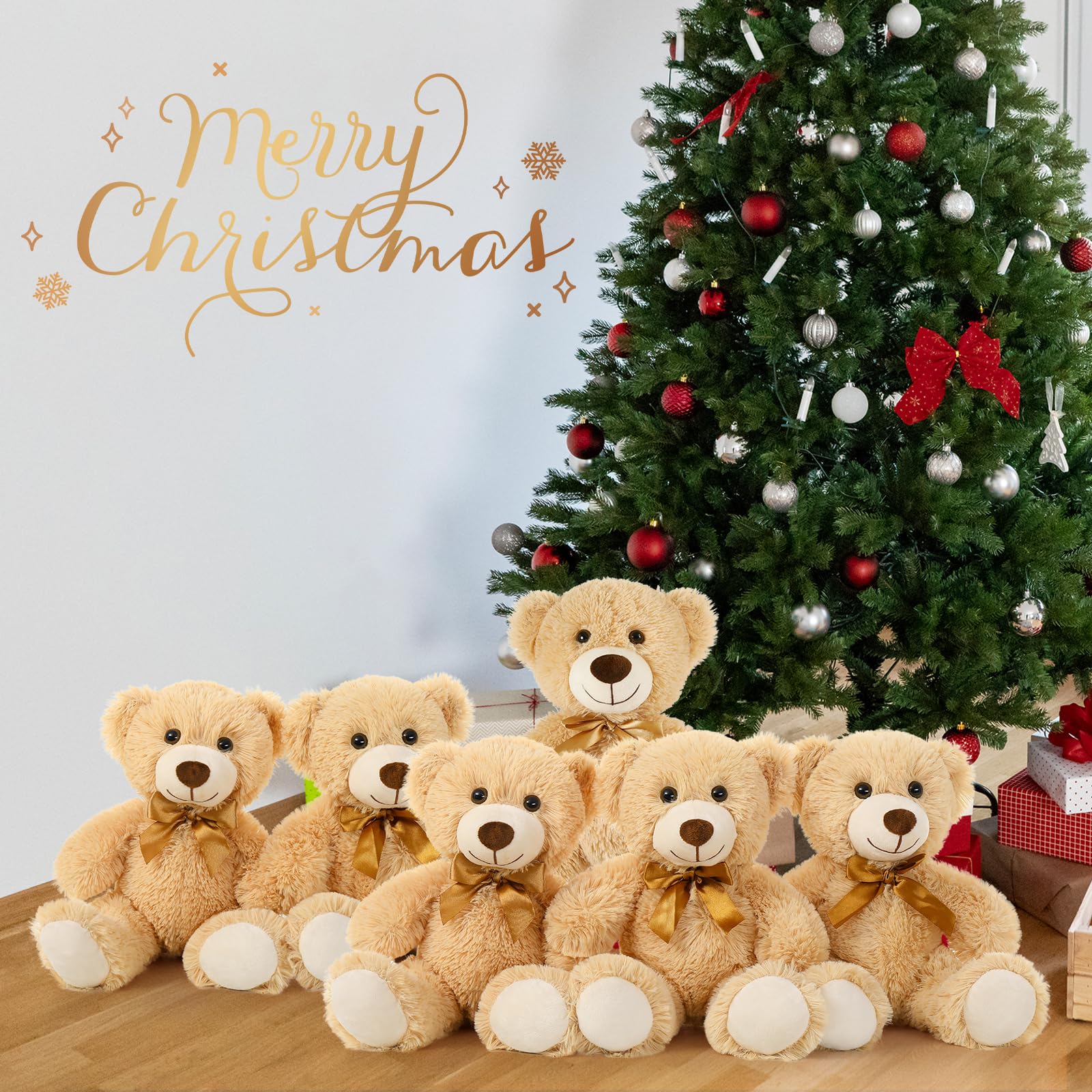Foto 5 pulgar | Oso De Peluche Morismos De 14 Cm, 6 Paquetes Para Bebé - Venta Internacional.