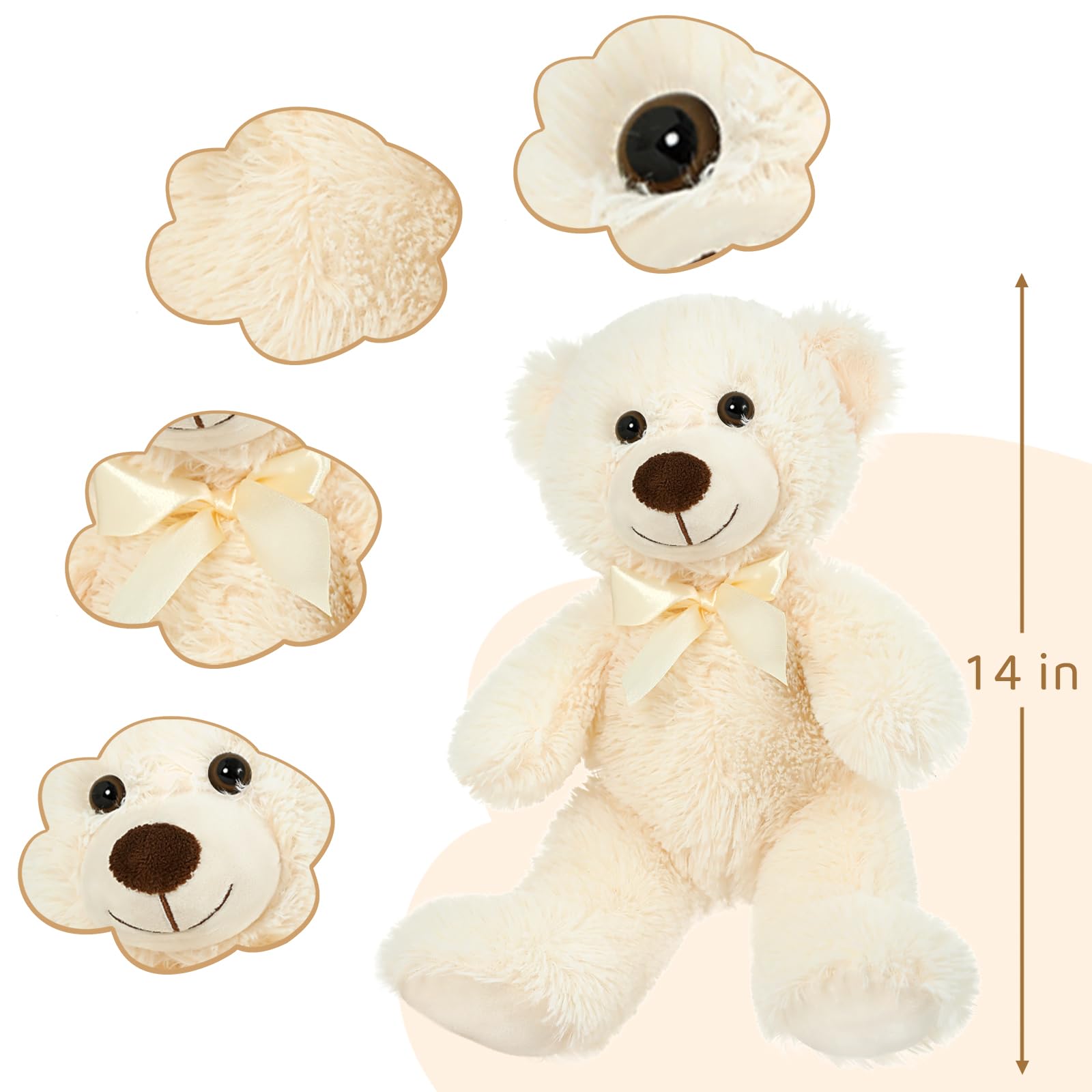 Foto 4 pulgar | Peluche Pequeño De 35 Cm Con Forma De Oso De Peluche Morismos Para Niños, Paquete De 6 - Venta Internacional.