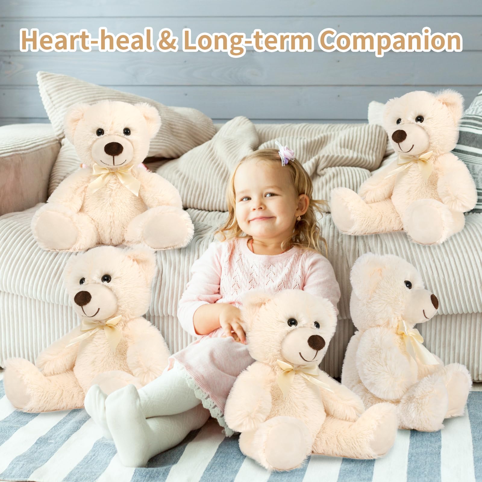 Foto 5 pulgar | Peluche Pequeño De 35 Cm Con Forma De Oso De Peluche Morismos Para Niños, Paquete De 6 - Venta Internacional.