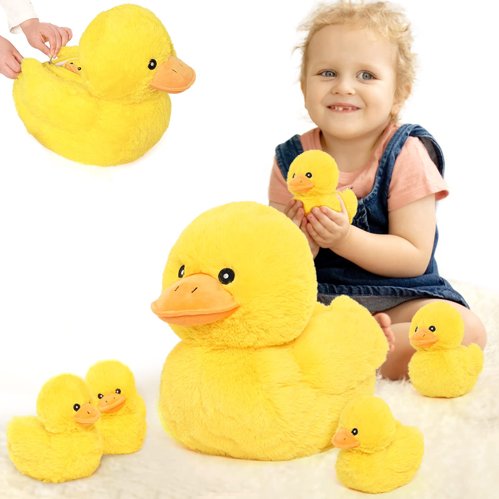 Foto 2 pulgar | Animal De Peluche Mao Golan Mami Con 5 Patitos De 40 Cm - Venta Internacional.
