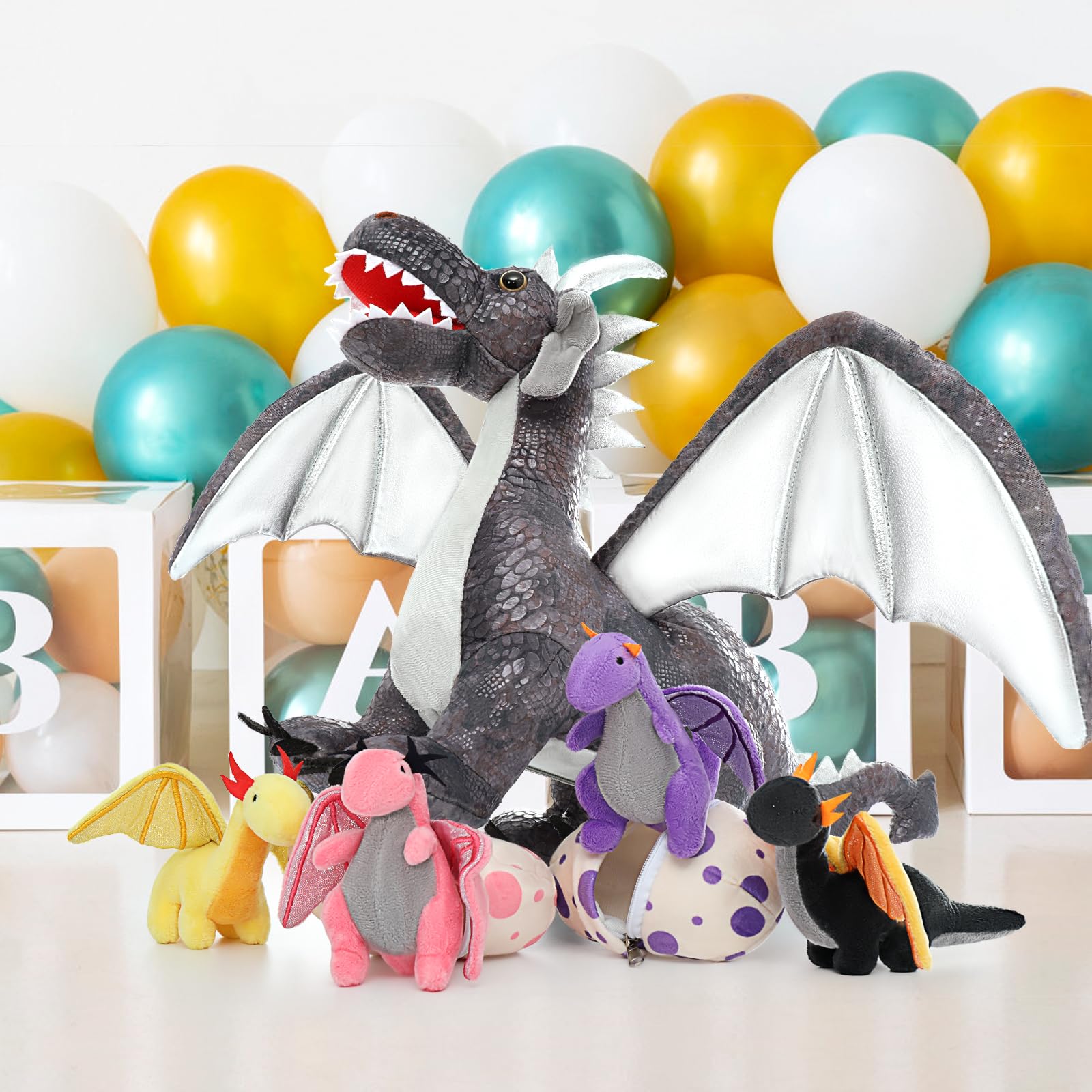 Foto 4 pulgar | Peluche De Peluche Con Forma De Dragón Maogolan Con Bebés De 55 Cm - Venta Internacional.