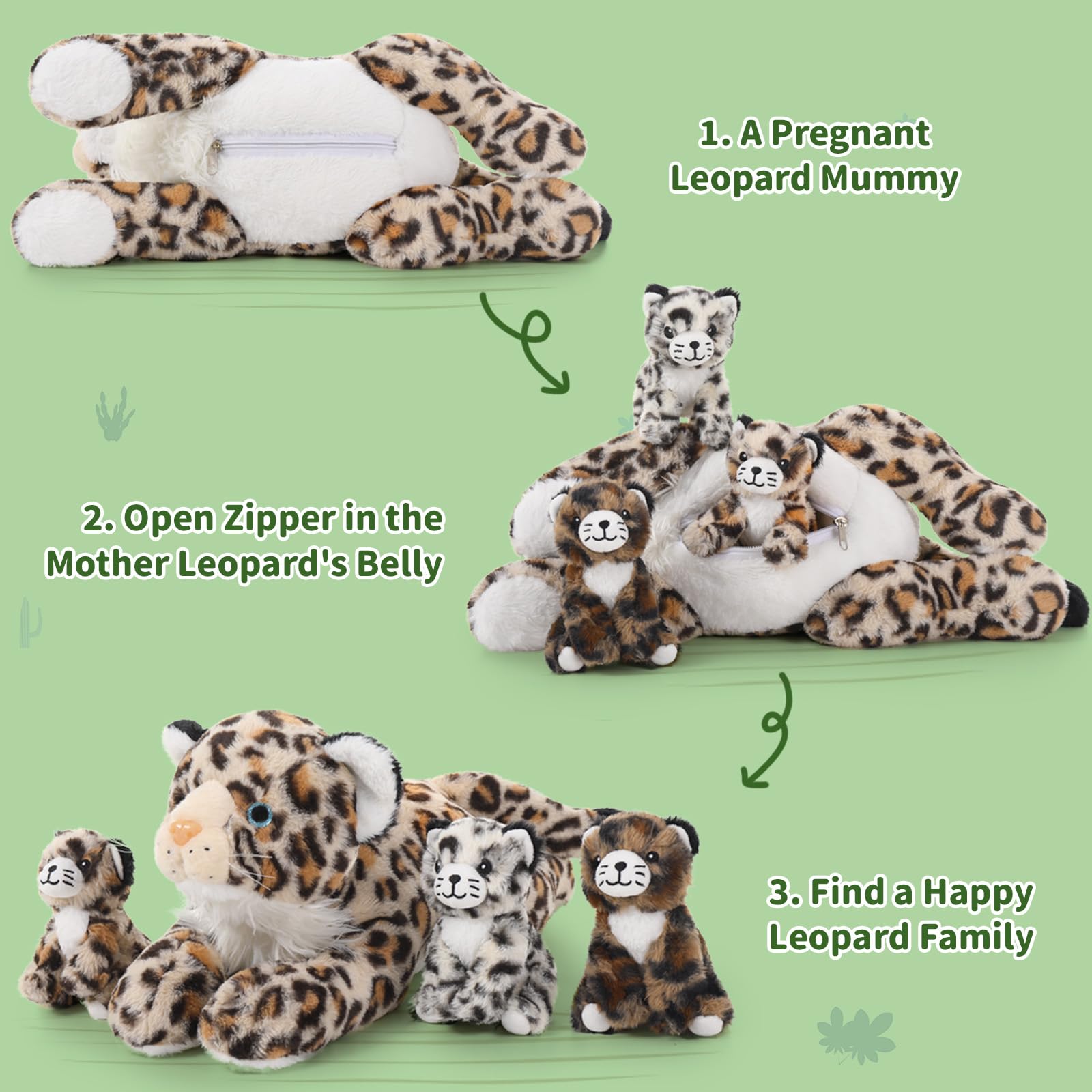 Foto 5 pulgar | Peluche Maogolan Cheetah Con Animales De Peluche Para Bebés De 45 Cm - Venta Internacional.