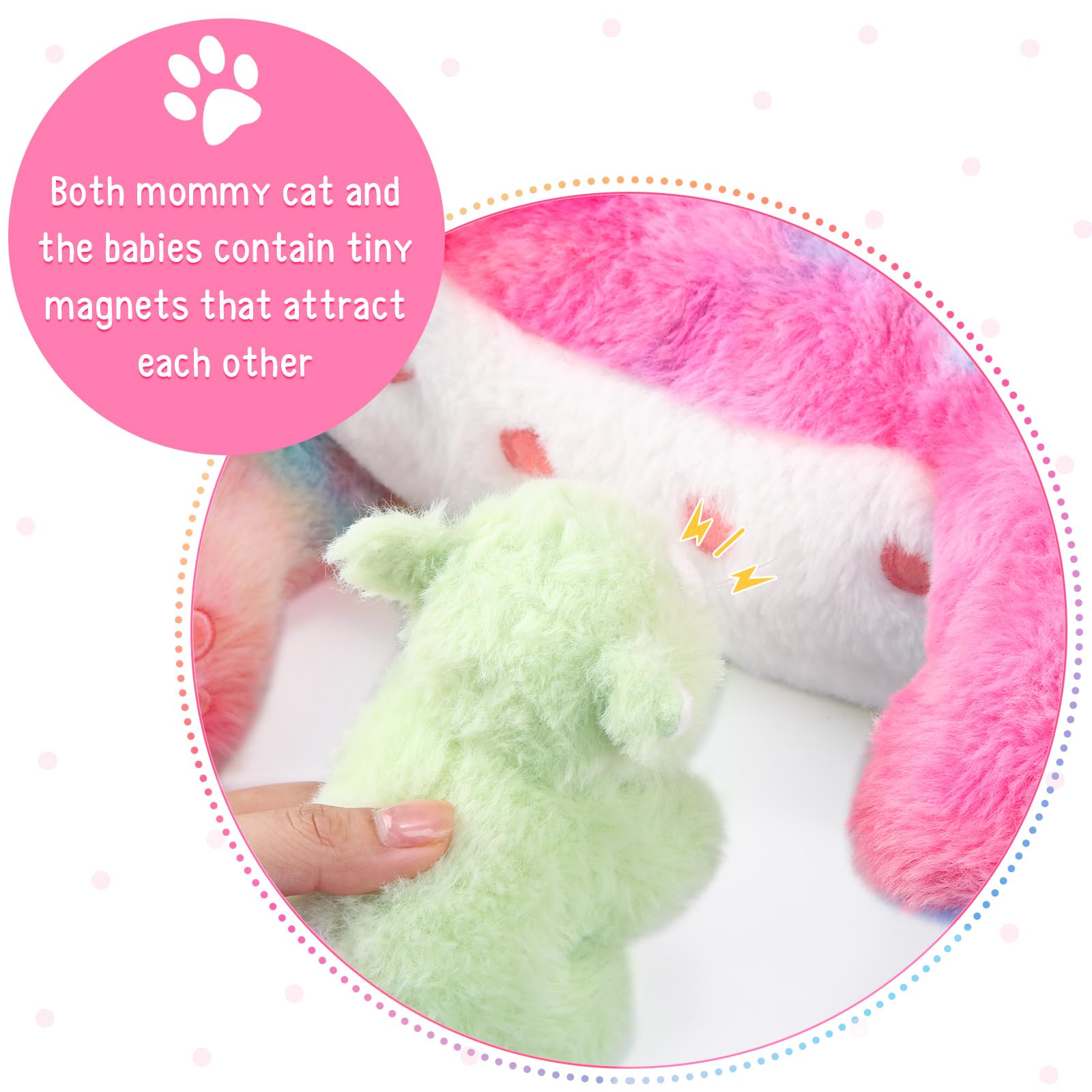 Foto 4 pulgar | Peluche Skylety, Gato Cariñoso Con 4 Gatitos De Peluche De 40 Cm - Venta Internacional.