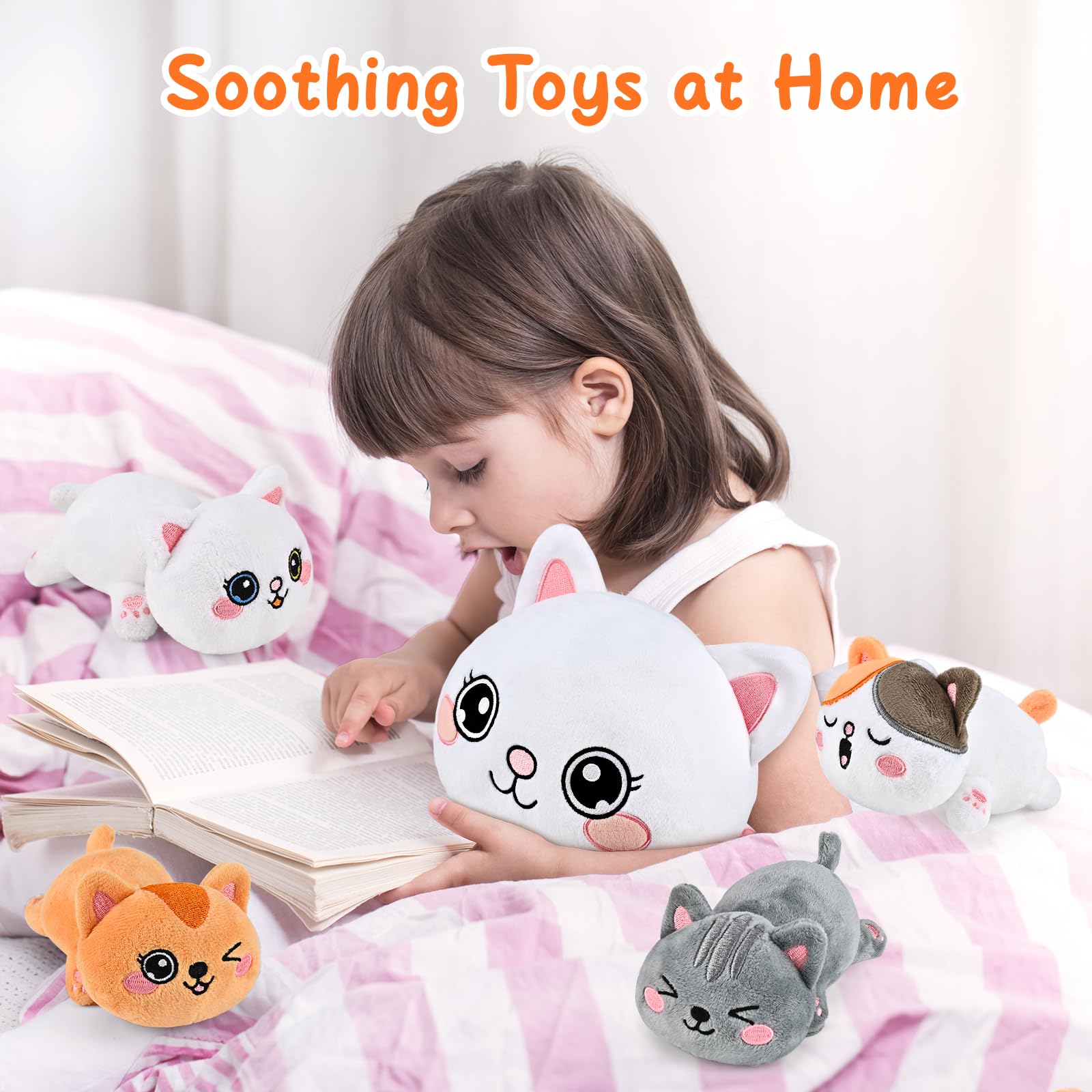 Foto 6 | Juguetes De Peluche Kmuysl Mami Cat Con 4 Bebés Y Gatitos - Venta Internacional.