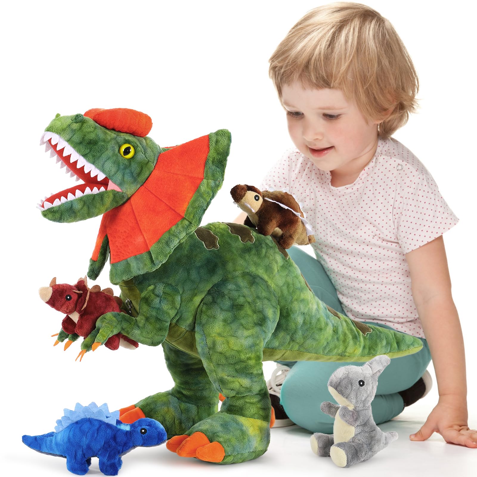 Peluche De Peluche Morismos Con Dinosaurio Para Bebés De 45 Cm - Venta Internacional.