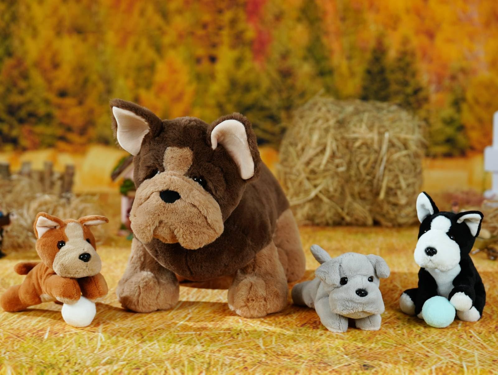 Foto 8 pulgar | Animal De Peluche Morismos French Dog Con Bebés De 45 Cm - Venta Internacional.