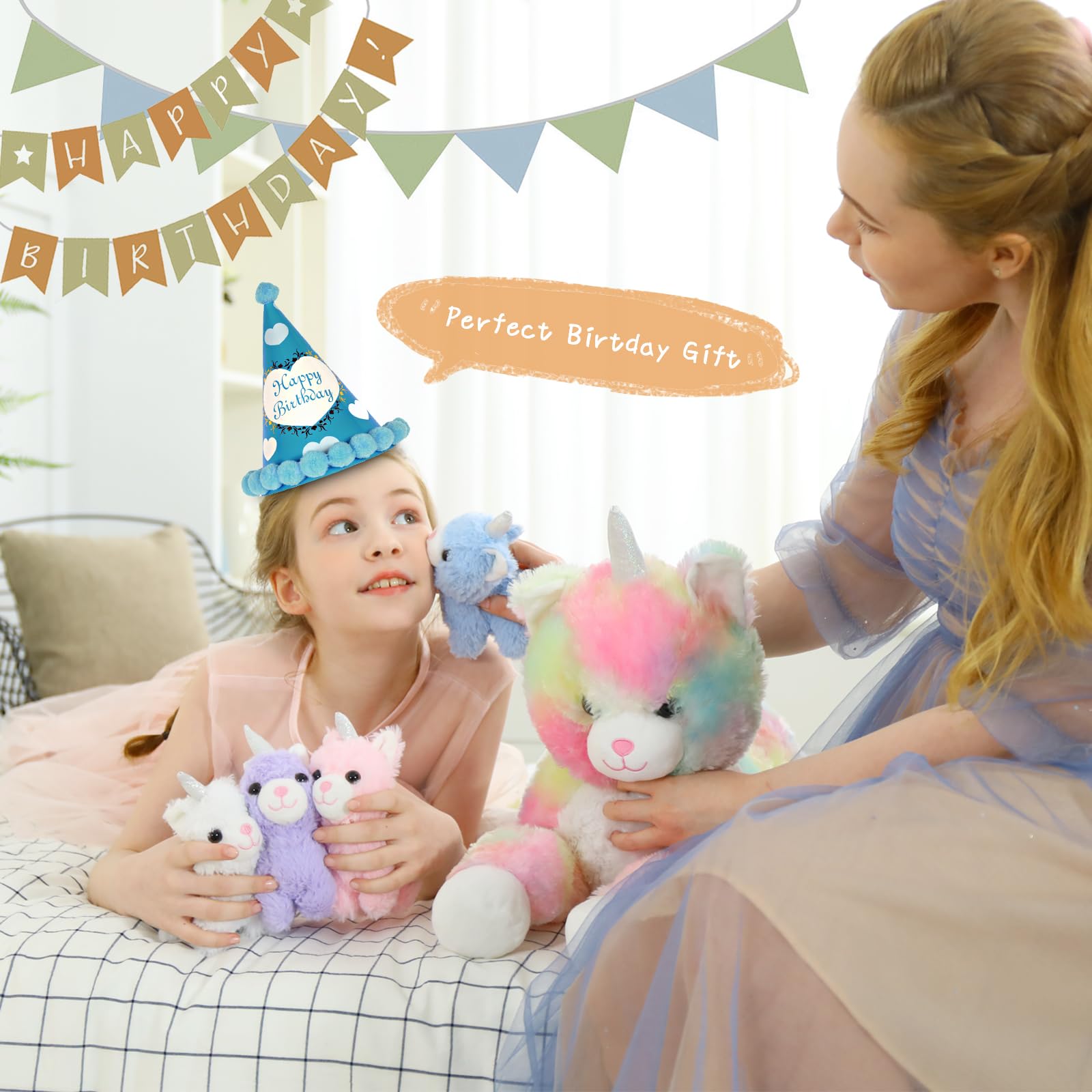 Foto 4 | Animal De Peluche Morismos Unicorn Kitty Cat Con Bebés Caticorn - Venta Internacional.