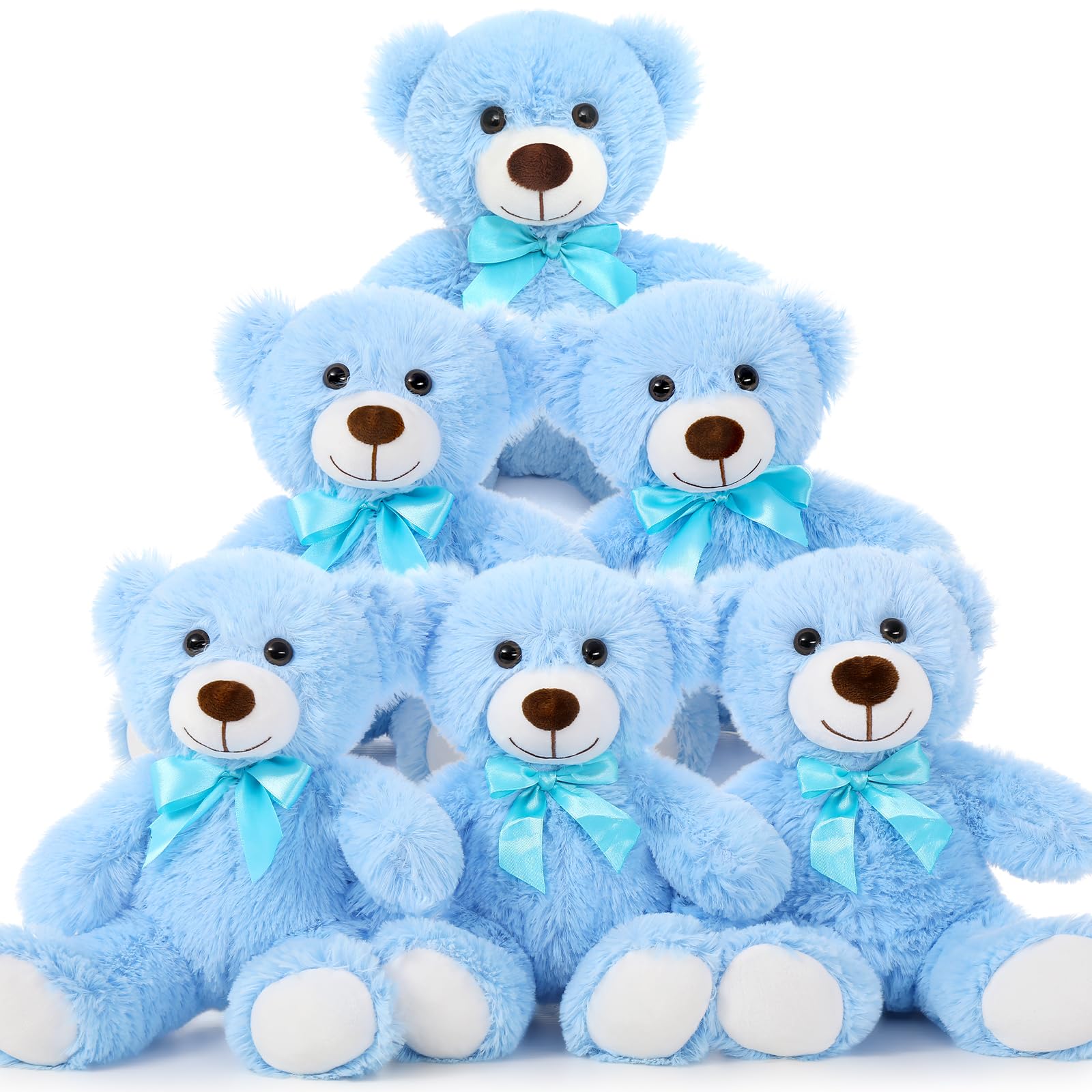 Oso De Peluche Morismos De Peluche, 35 Cm, 6 Paquetes Para Baby Blue - Venta Internacional.