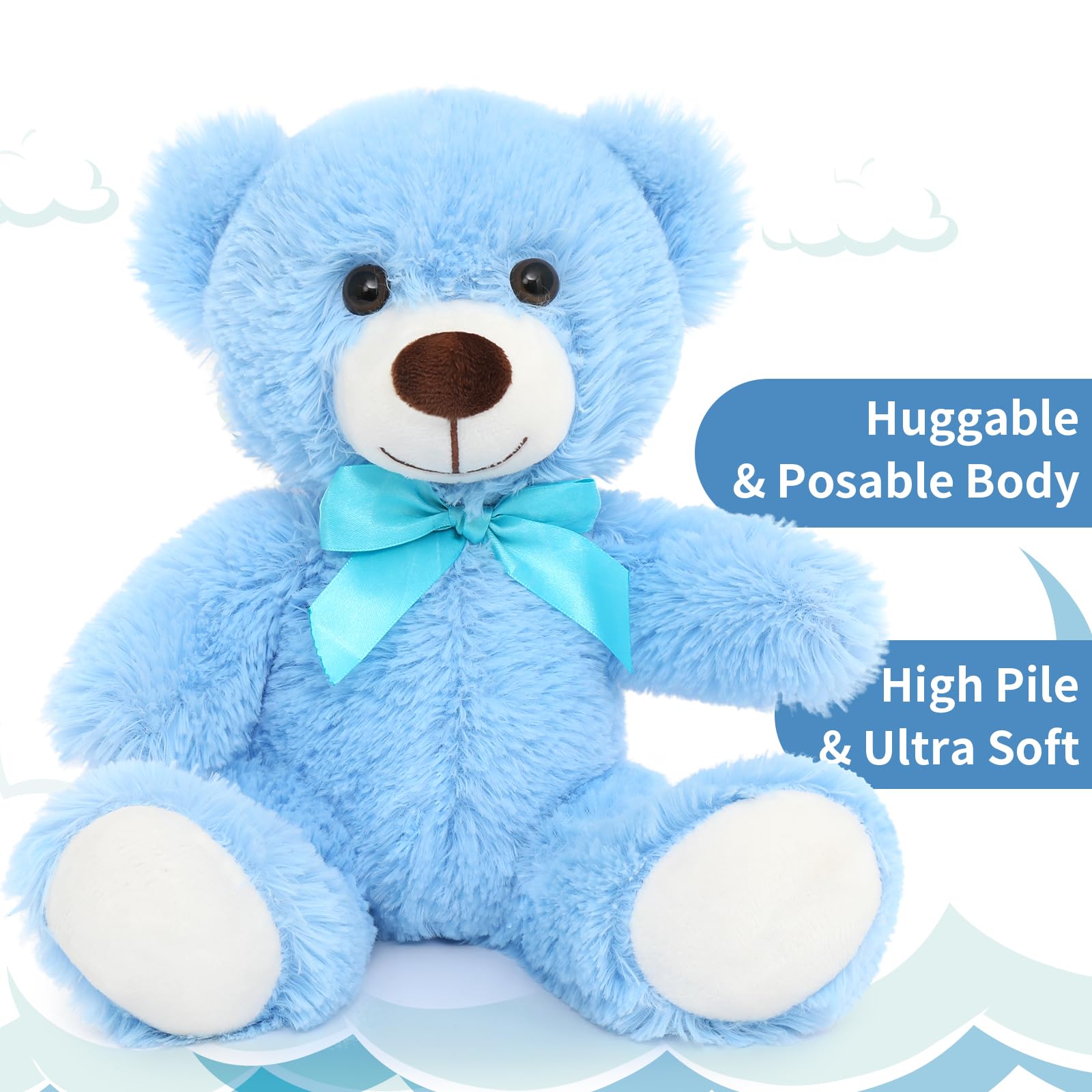 Foto 3 pulgar | Oso De Peluche Morismos De Peluche, 35 Cm, 6 Paquetes Para Baby Blue - Venta Internacional.