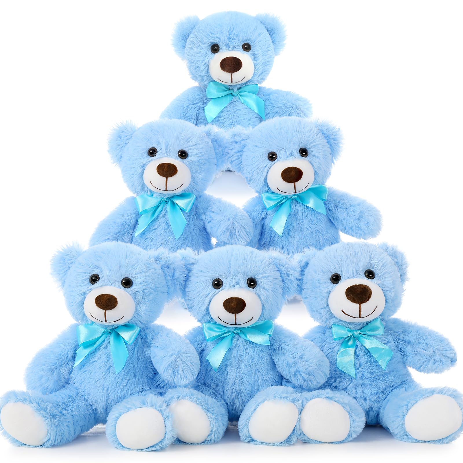 Foto 7 pulgar | Teddy Bear Morismos, Paquete De 6 Unidades, 14 Pulgadas, Para Niños, Color Azul - Venta Internacional.