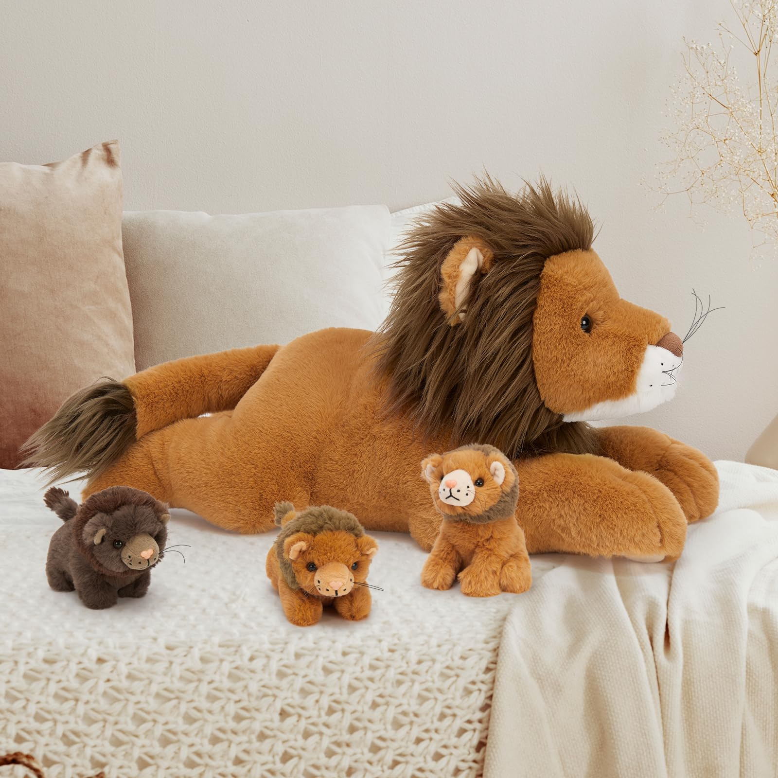 Foto 5 pulgar | Animal De Peluche Mao Golan Lion Con 3 Bebés En Su Interior Para Niños - Venta Internacional.