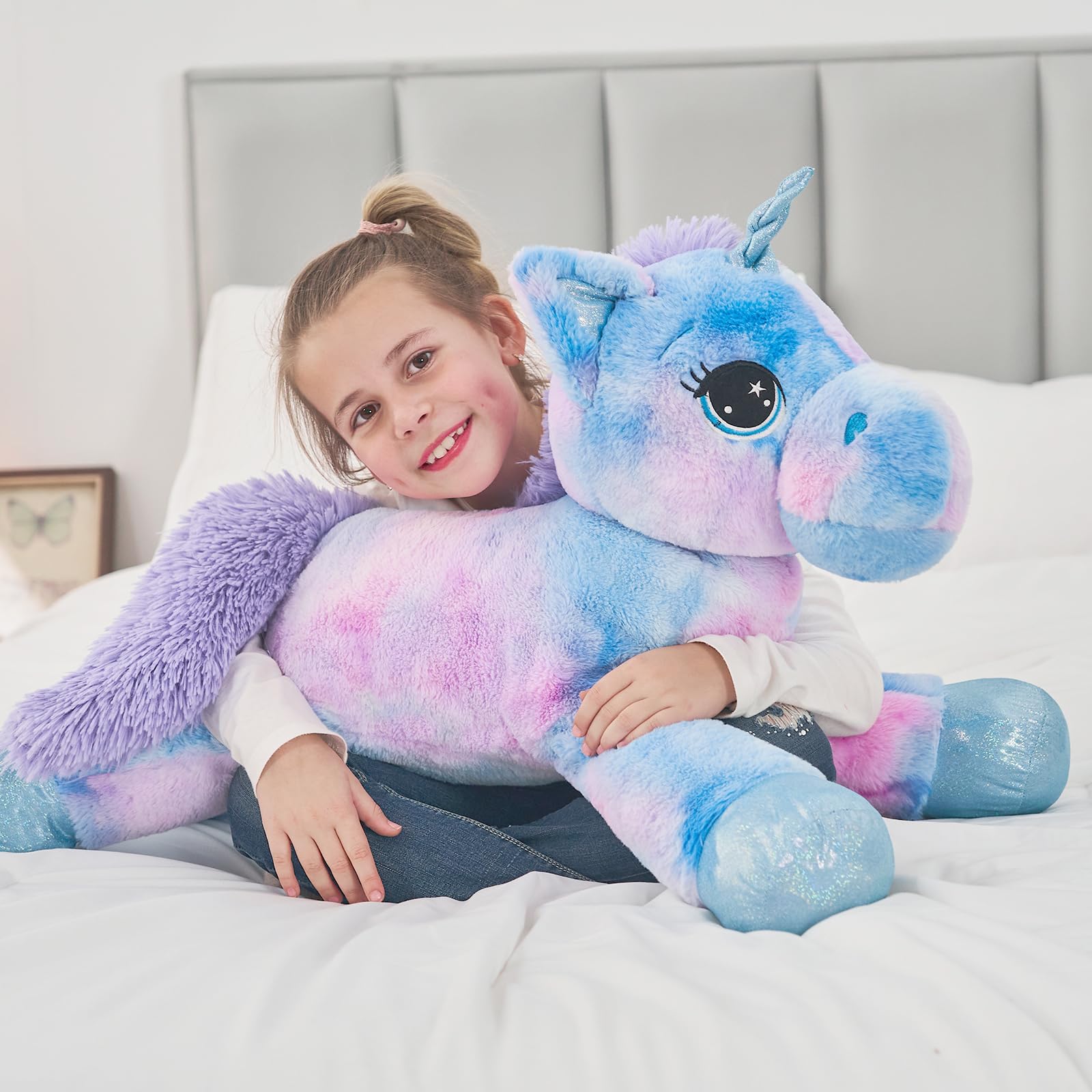 Foto 4 pulgar | Peluche De Peluche Tezituor, Unicornio Gigante, 32 Pulgadas, Para Niños - Venta Internacional.