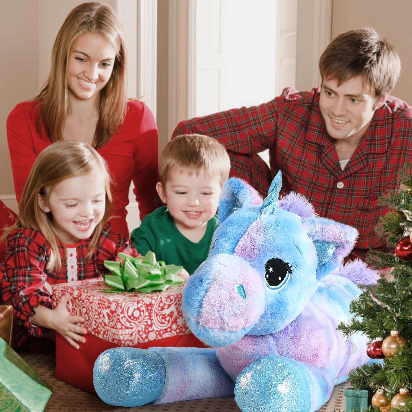 Foto 5 pulgar | Peluche De Peluche Tezituor, Unicornio Gigante, 32 Pulgadas, Para Niños - Venta Internacional.